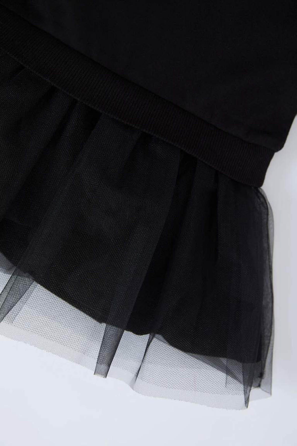 Defacto Siyah Kız Bebek Elbise D7430A5/BK81 fotoğrafı 3 (önizleme)