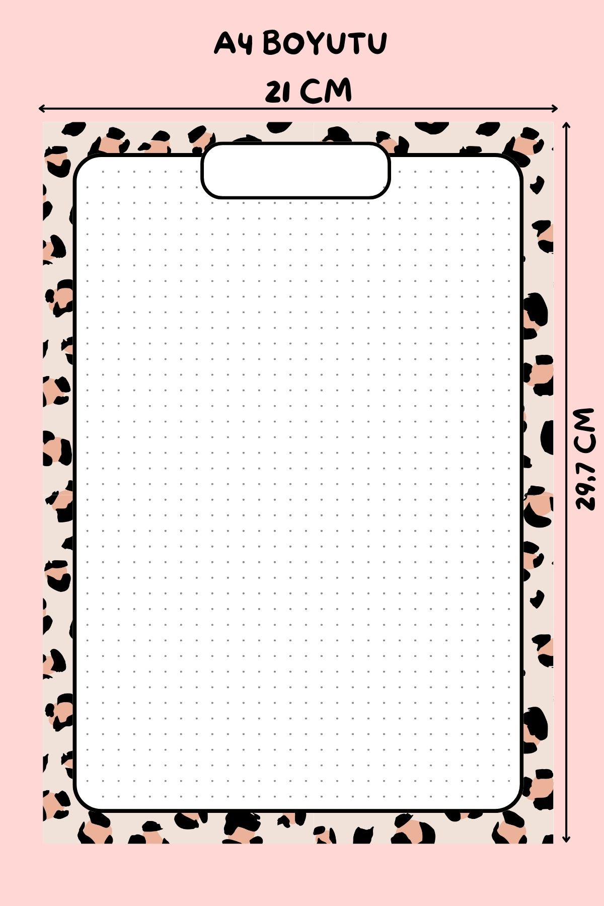 shop-Leopard Patterned 2-Piece A4 & A5 Notepad, Memo Pad, Note Paper, Notepad, Check List, School Notebook 4