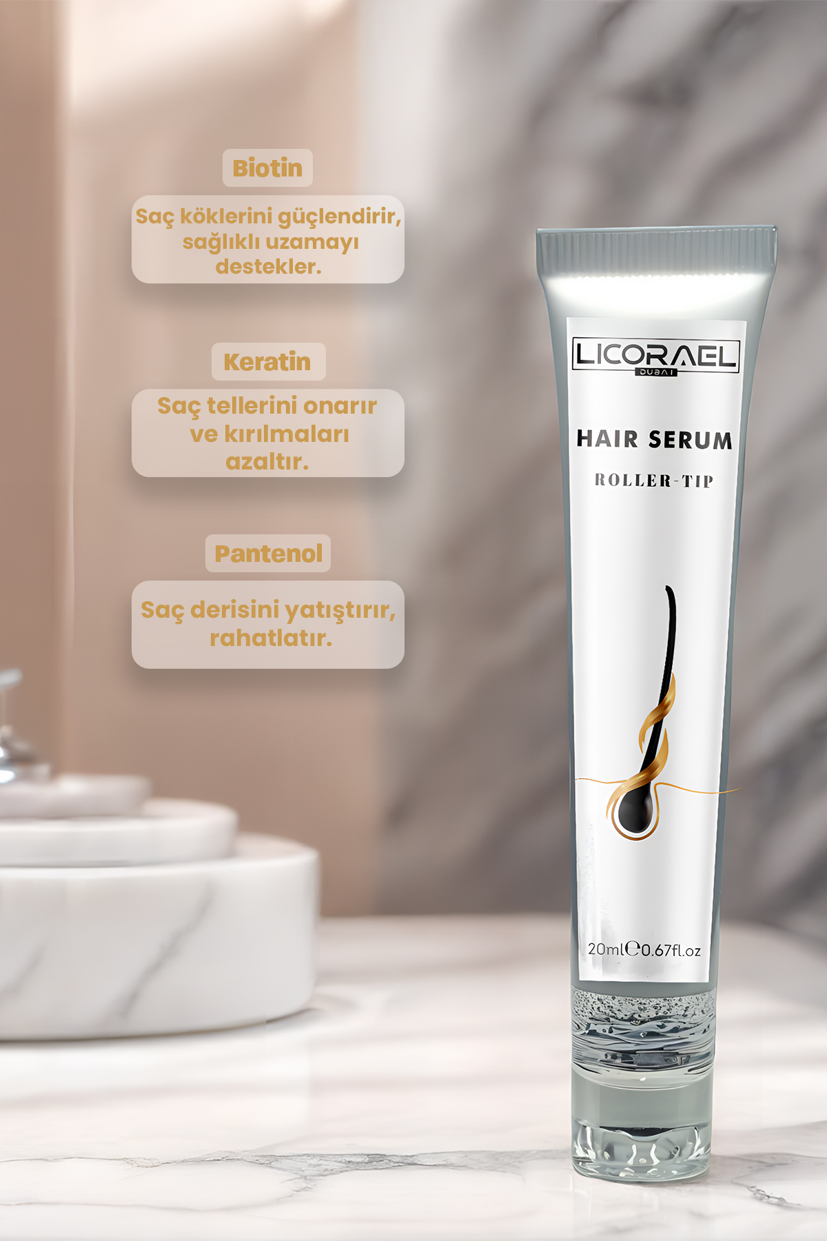 SAÇ SERUMU - ROLLER BAŞLIKLI HAIR SERUM — 8684595016589 — تصویر 3 از 5