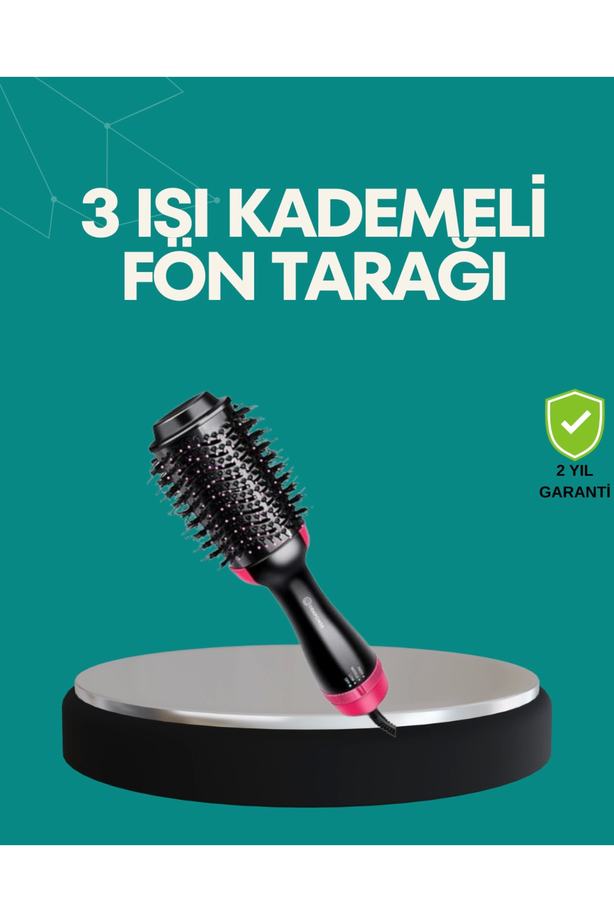LAMİATAKI Kurutmalı Saç Şekillendirici Fönlü Fırça 1200 Watt Güç