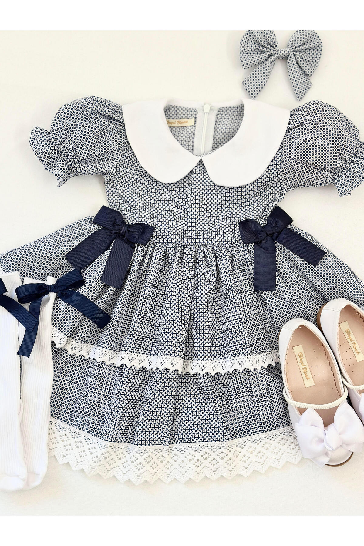 BİHAYALBİÇOCUK Merisa - Bebe Yakalı Dantelli Elbise fotoğrafı 3 (önizleme)