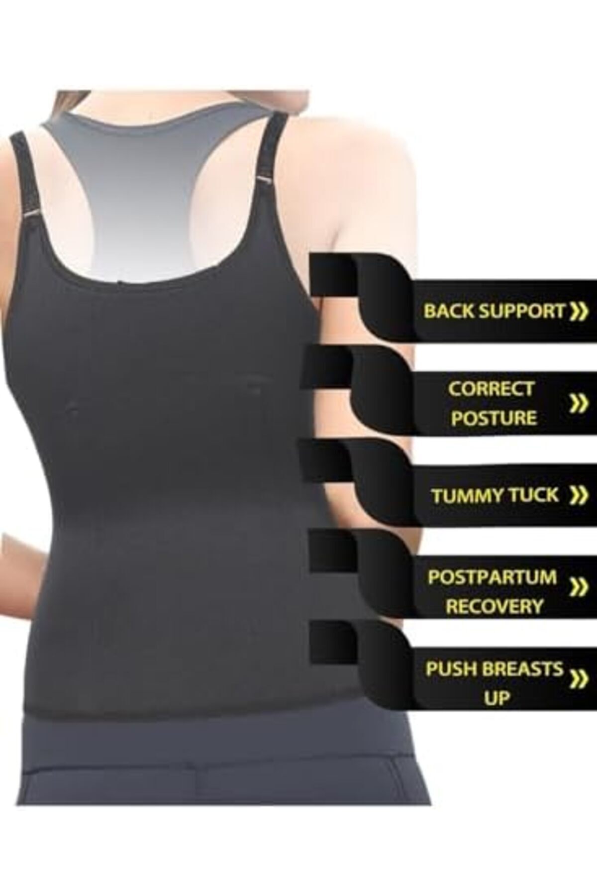 مشد خصر رياضي للنساء مزود بسحاب مناسب للتمارين الر...