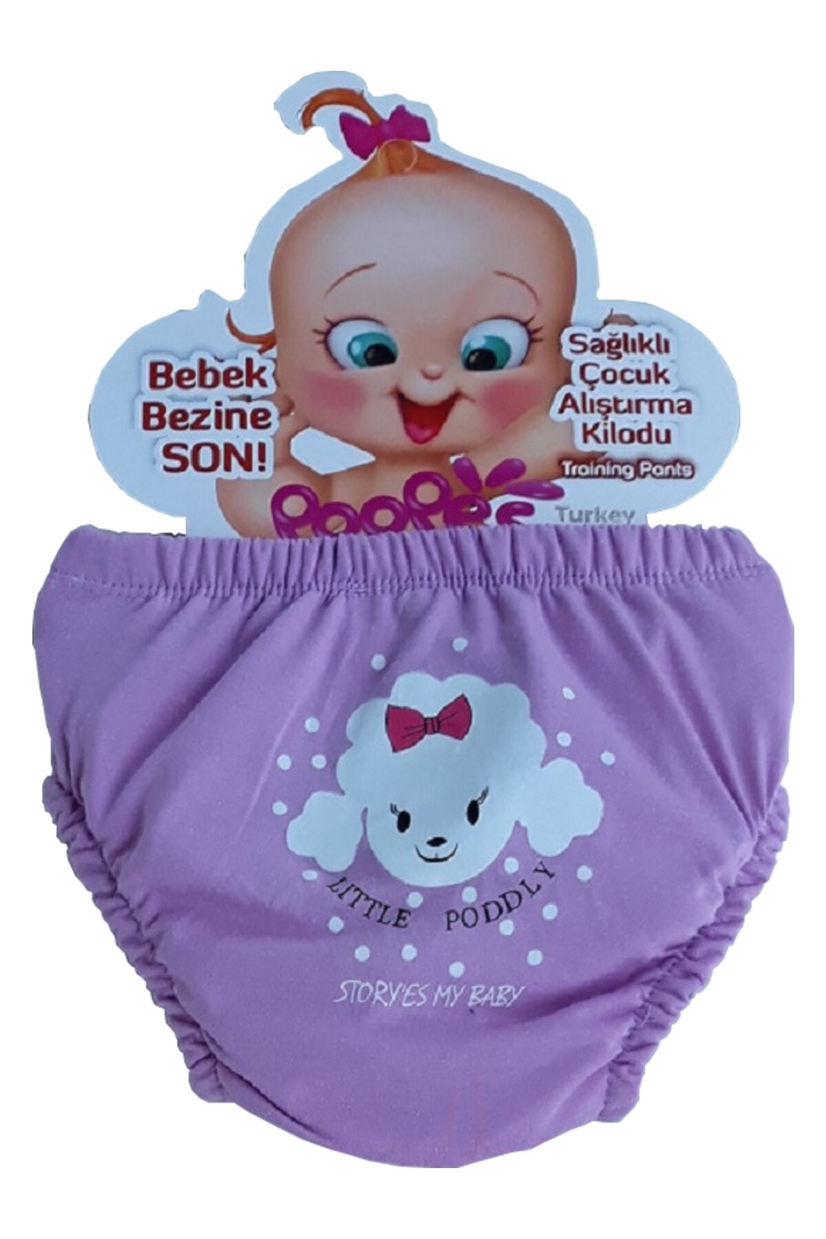 bonbonetti chocolate baby&kids Sevimli Fil, Tavşan ve Ceylan Temalı Kız Bebek Alıştırma Külodu 3'lü fotoğrafı 4 (önizleme)