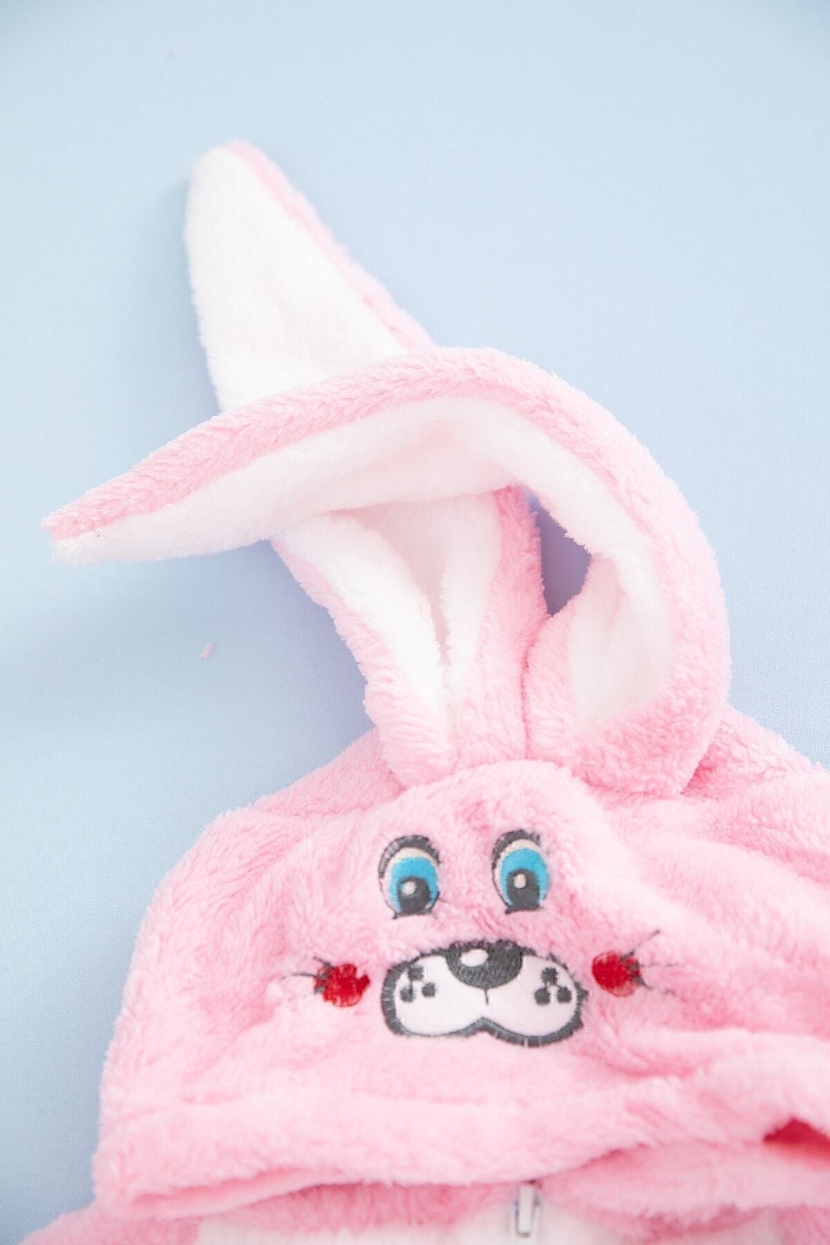 VaVbaby Welsoft Unisex Fermuarlı Peluş Kışlık Bebek Uyku Tulumu Çocuk Tulumu Çocuk Kostümü fotoğrafı 5 (önizleme)