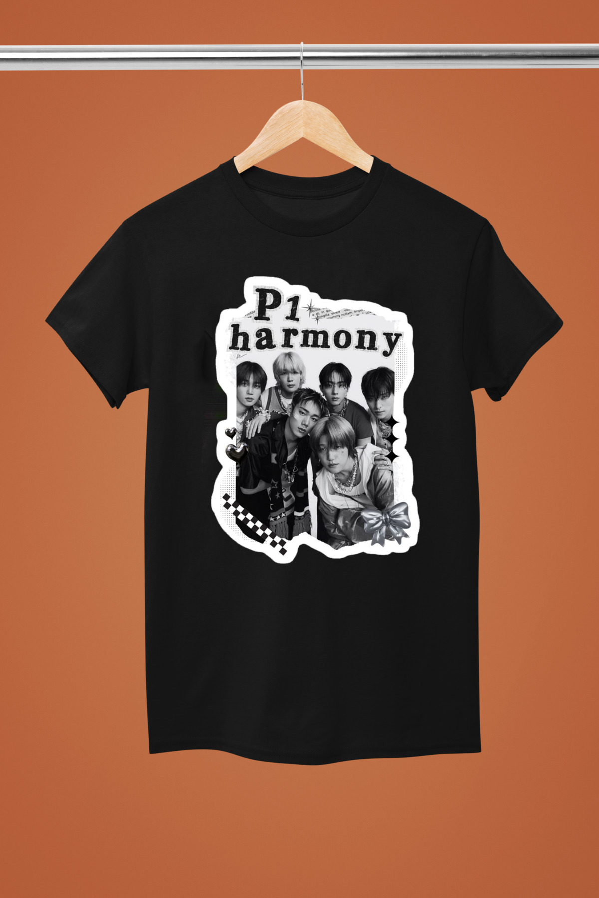 P1HARMONY PRINTED 100% COTTON SOFT TISSUE CREW NECK CHILDREN AND YOUNG TSHIRT