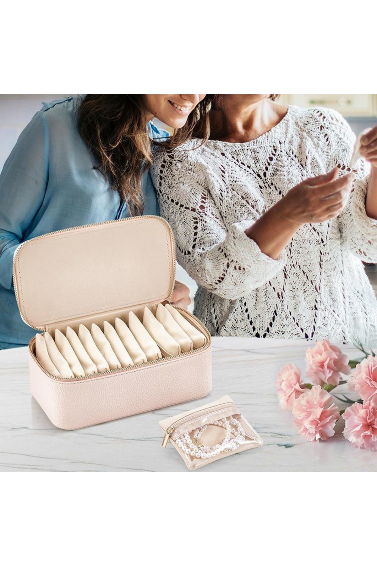 Arzu Güzel Cosmetics-Stylish and Tidy Storage Bag - Multi-Compartment and Zippered Organizer 2