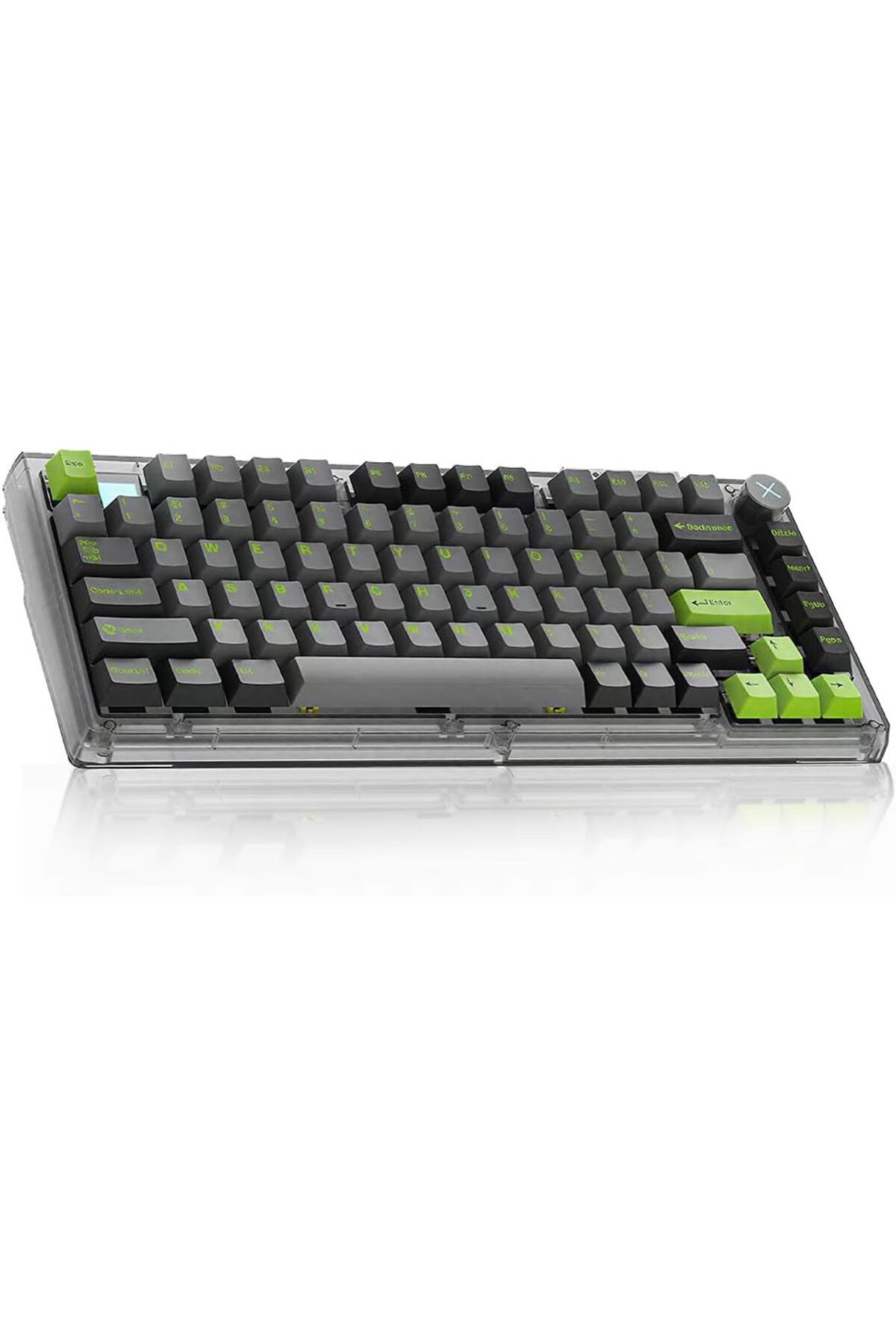 ZIPFORCE-Wireless Mechanical Keyboard, 81 Keys Hot Swappable Custom Keyboard with Knob, RGB Backlit, 1