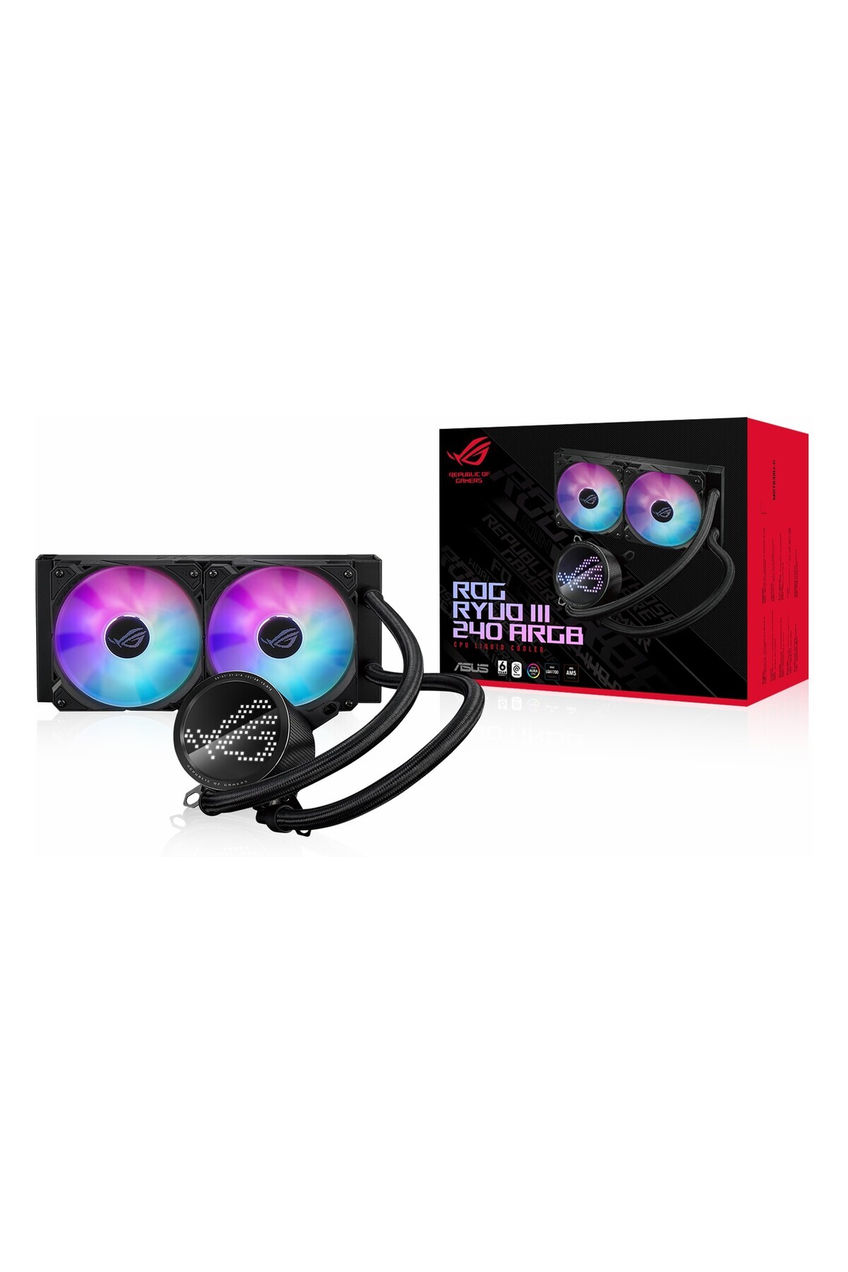 ASUS ROG Ryuo III 240 ARGB 240mm AM5/1700P Siyah İşlemci Sıvı Soğutucu
