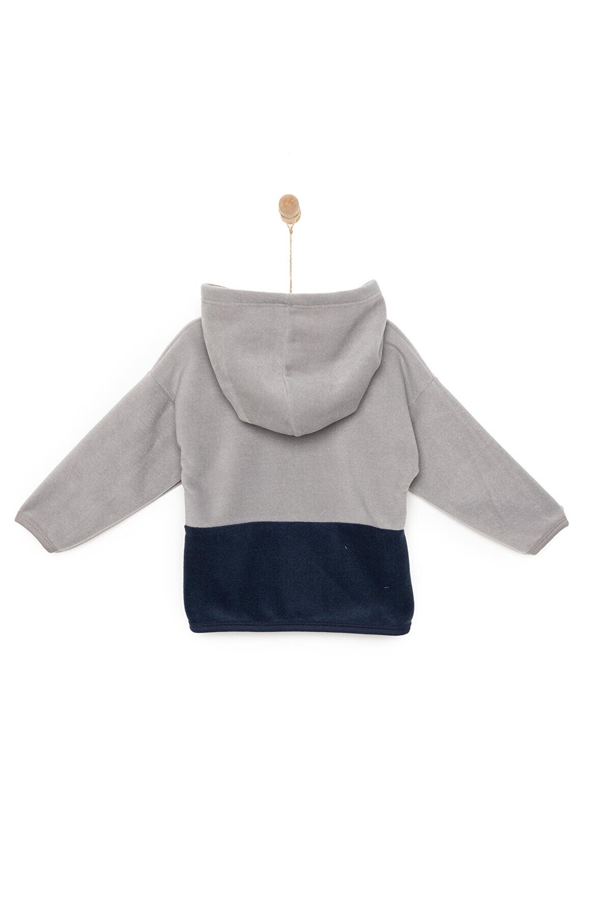 ebebek Hello Baby HelloBaby Basic Erkek Fermuarlı Kapüşonlu Polar Hırka Erkek Bebek fotoğrafı 2 (önizleme)