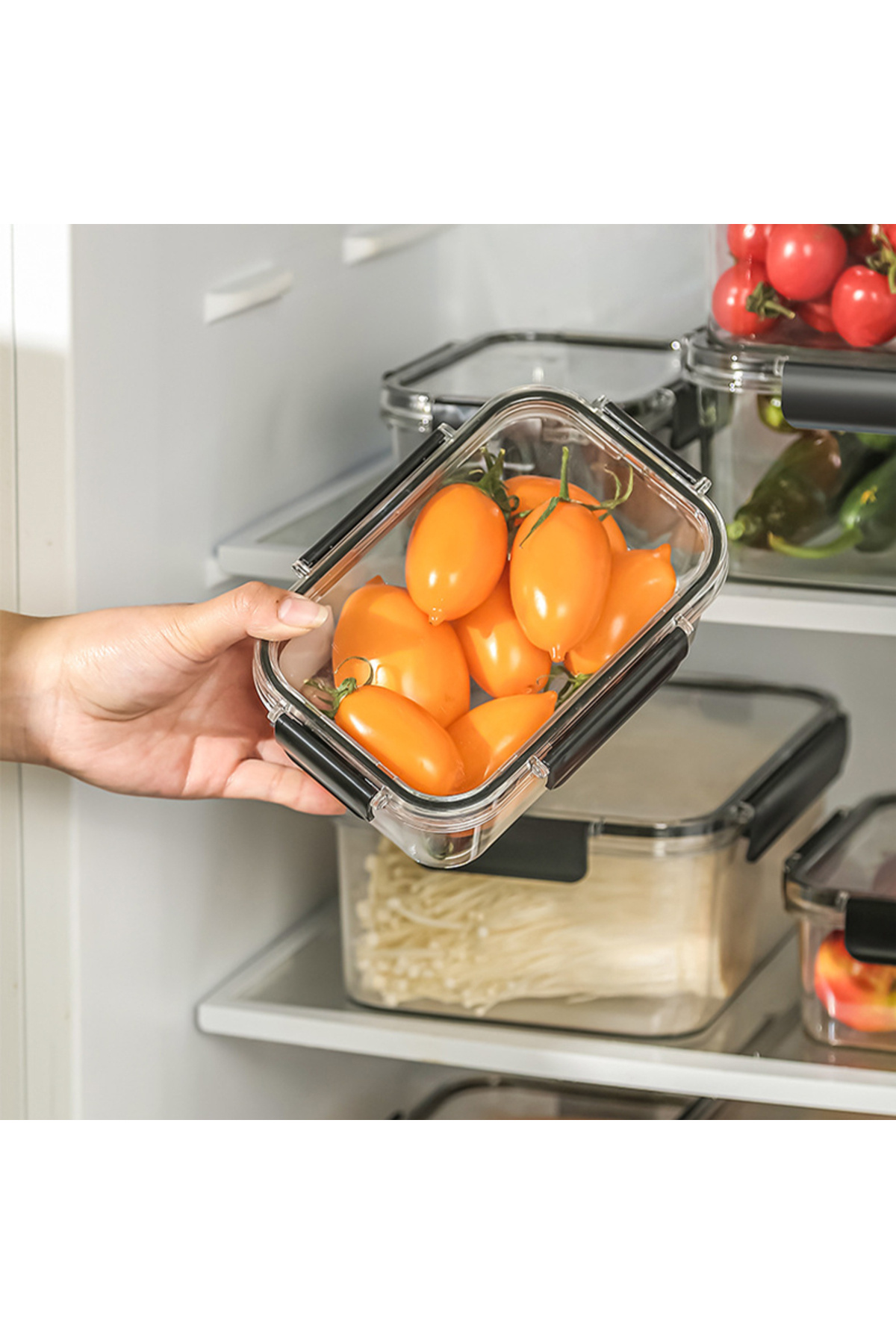 Generic-3 PCS Acrylic Food Storage Containers with Lids Airtight Locking, Ideal for Storing Food Container 8