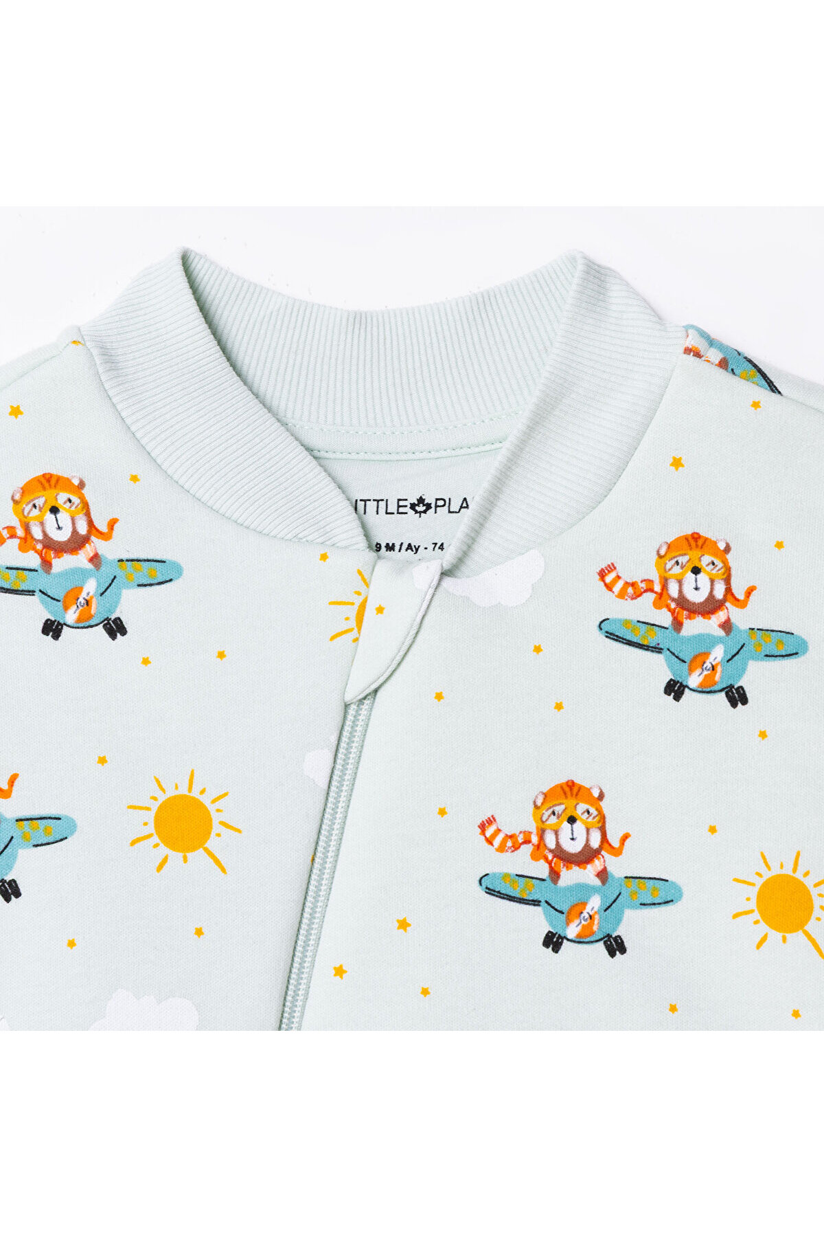 Little Plane Erkek Bebek Uyku Tulumu Fermuarlı 2,5 tog Bisiklet Yaka Uzun Kol Patiksiz Paça fotoğrafı 2 (önizleme)