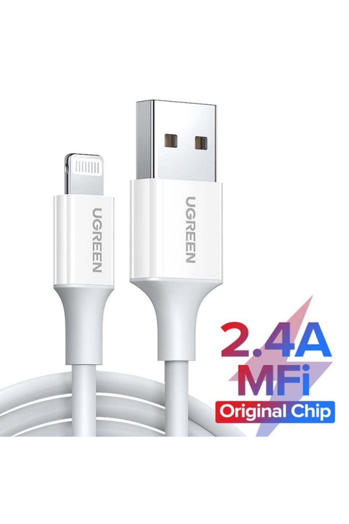Ugreen-UGREEN USB to iPhone Charger Cable 1m White 1