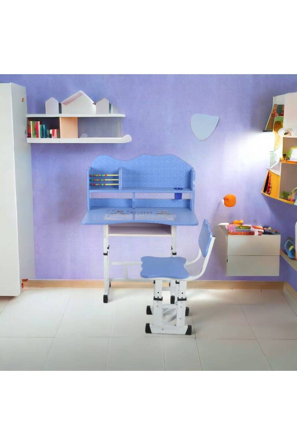 طاولة مدرسية قابلة للتعديل للأطفال - أزرق