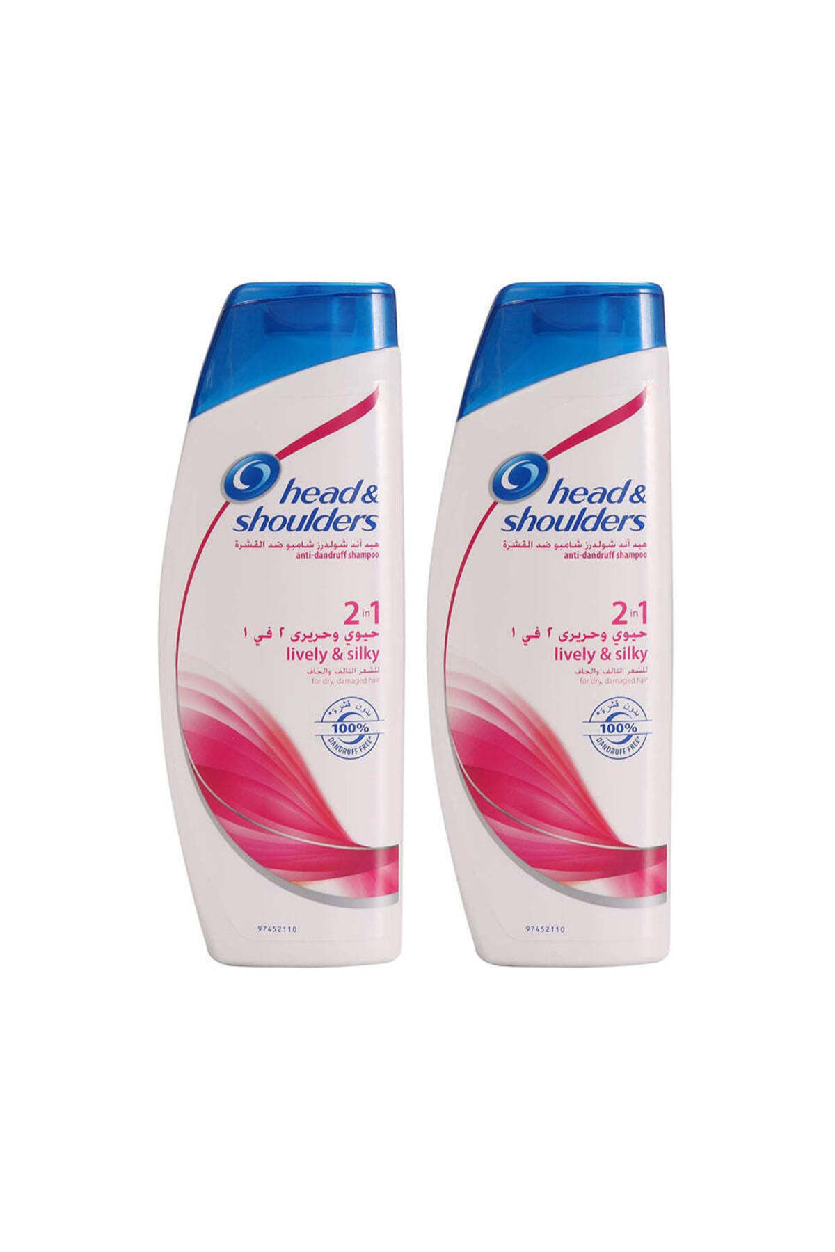 Head&Shoulders-شامبو هيد آند شولدرز المضاد للقشرة للشعر التالف والجاف 390 مل ×2 2