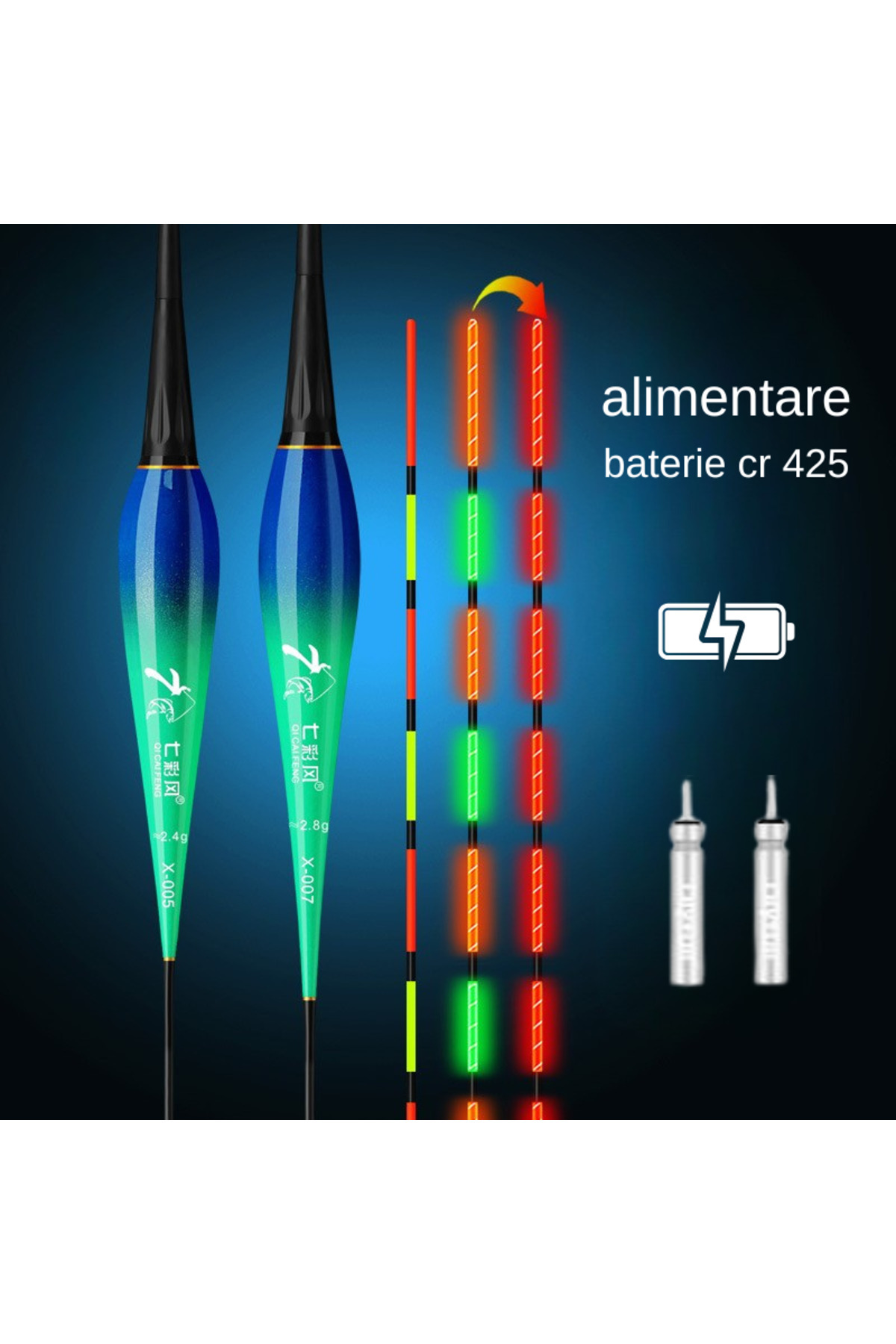FishEdge-Smart LED cork with induction sensor, Indicator, length 40 cm, 5gr 3