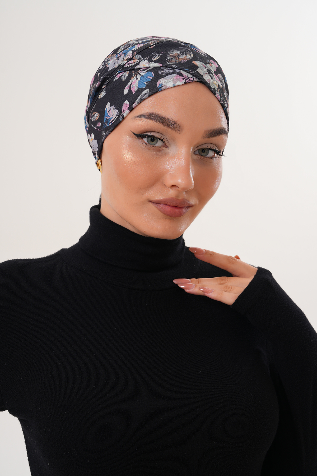 کلاه شنا صلیبی طرح دار کلاه استخر دریایی کلاه ورزشی استفاده روزانه روسری لباس شنا با حجاب 8