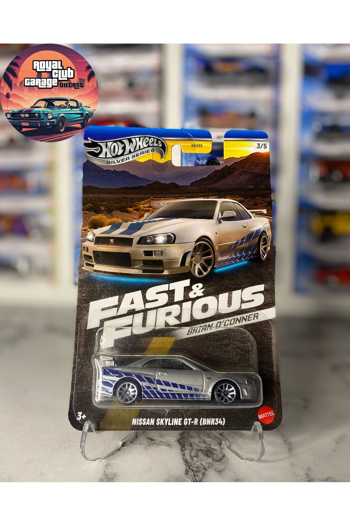 HOT WHEELS Silver Series Premium Fast And Furious Uzun Kart Brian