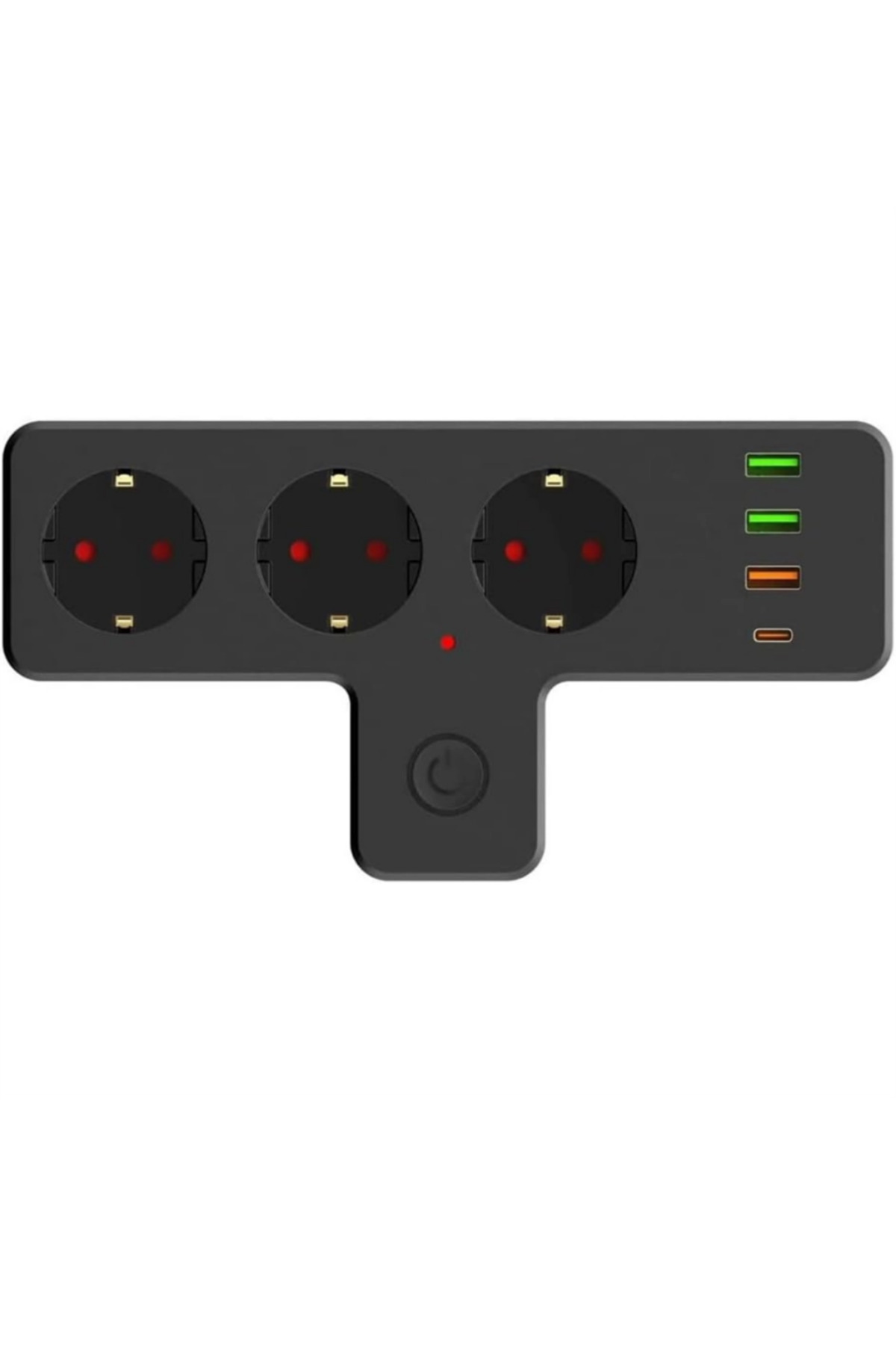 XİRA-Smart Socket Thermal Protection 3 Socket Multi Current Socket |   3 Usb-A + 1 Usb-C 2500W 10A Pd 20W 5