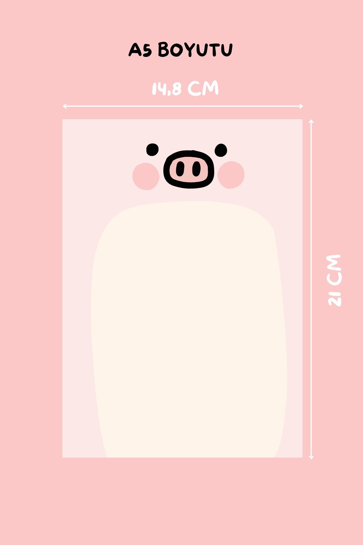 shop-Pink A5 Notepad with Pig Pattern, Memo Pad, Note Paper, Notepad, Check List, School Notebook, Planner 2