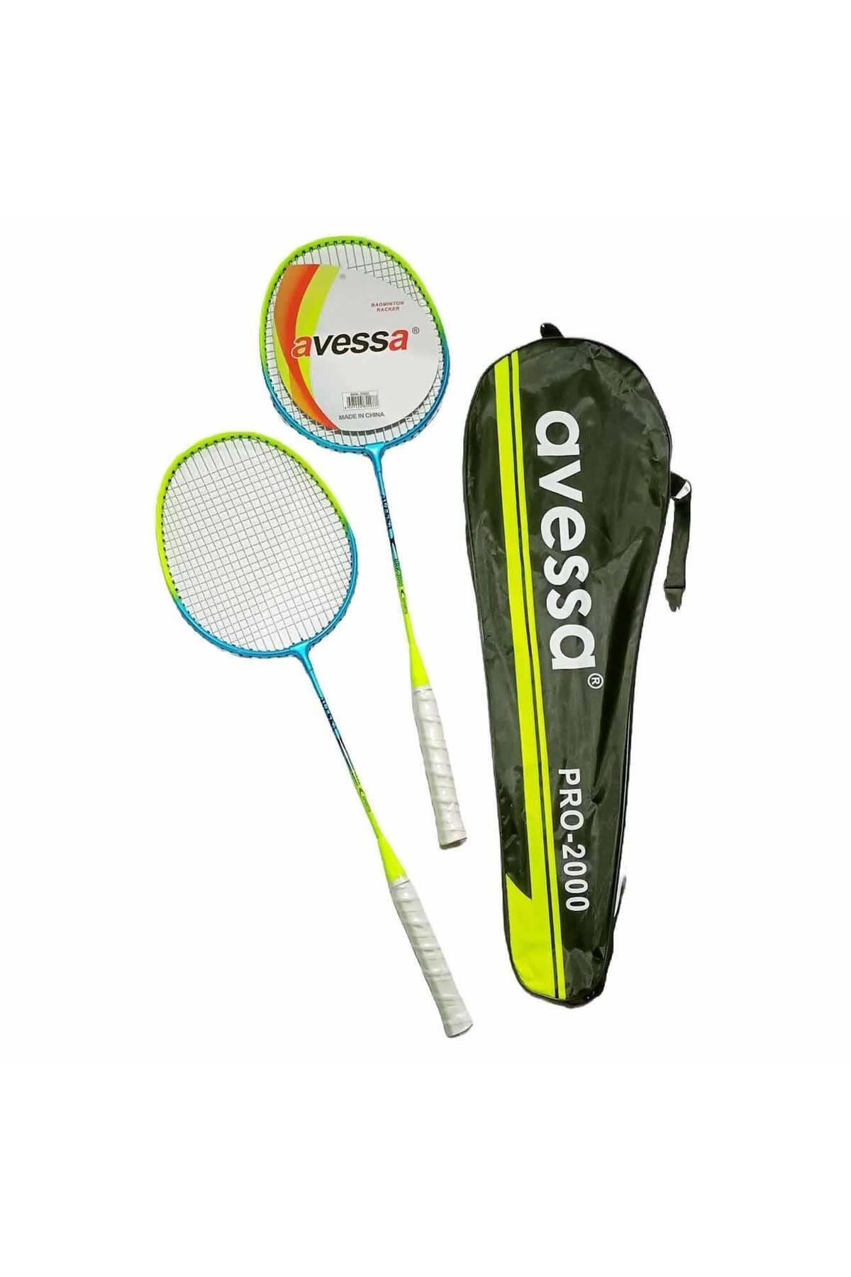 AVESSA Brk-2000 Badminton Raketi Set Çantalı Neon Sarı