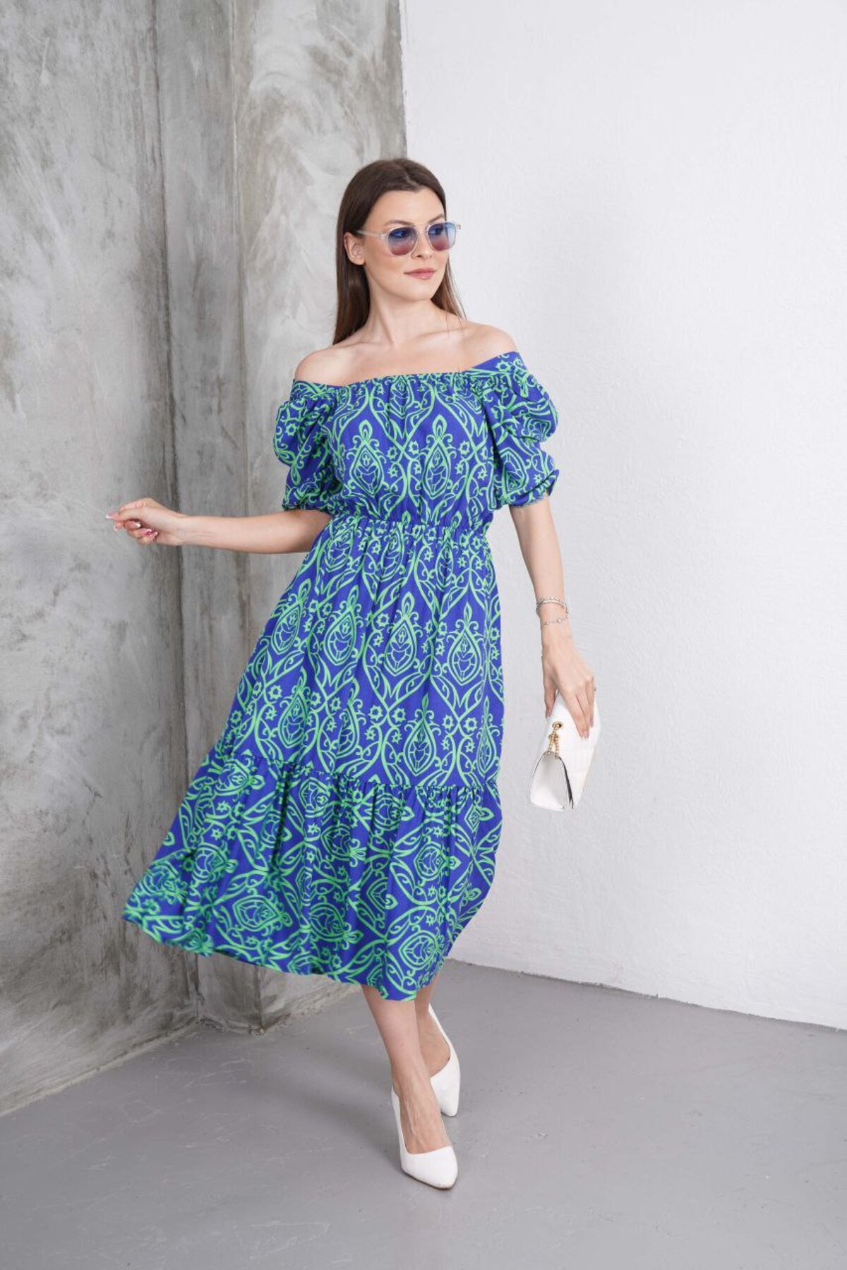 MADONNA ELASTIC WAIST WOVEN VISCOSE WOMEN'S DRESS