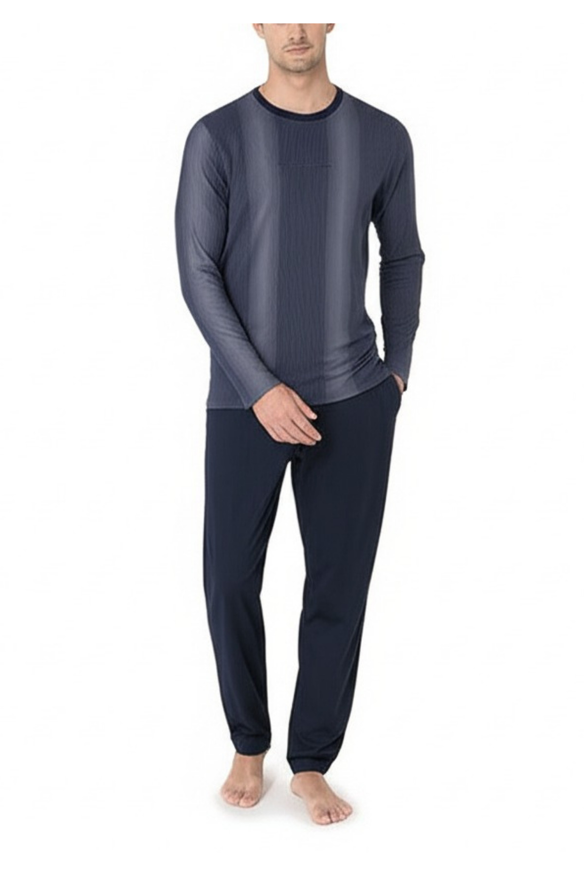 ست پیژامه مردانه راسته فاق نرمال آستین بلند | پیر کاردین Pierre Cardin CH.PC.6.105.C0 - تصویر 3