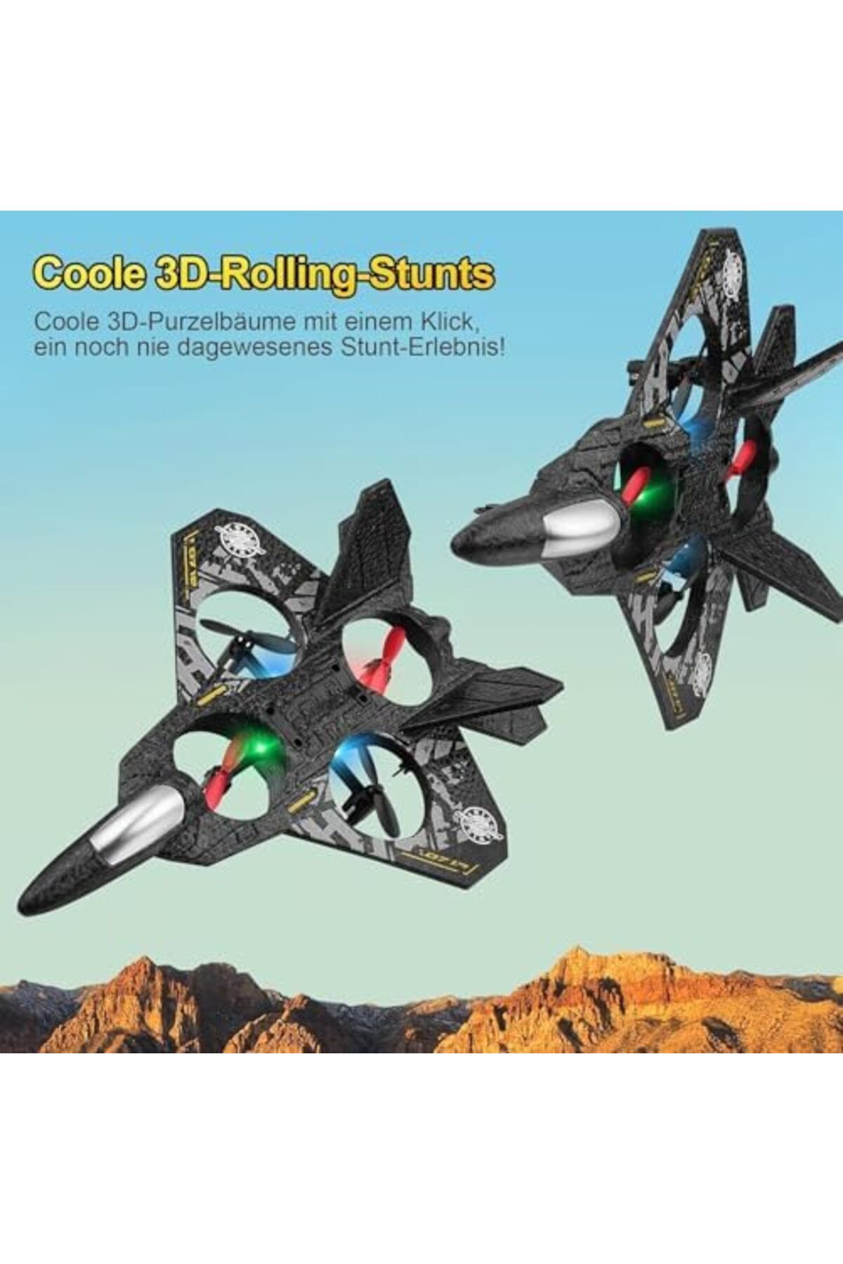 Türkiye-RC Aeroplane – 2.4 GHz Remote Control – 6‑Axis Gyroscope, EPP Foam Durability, Hover Mode, 360 3