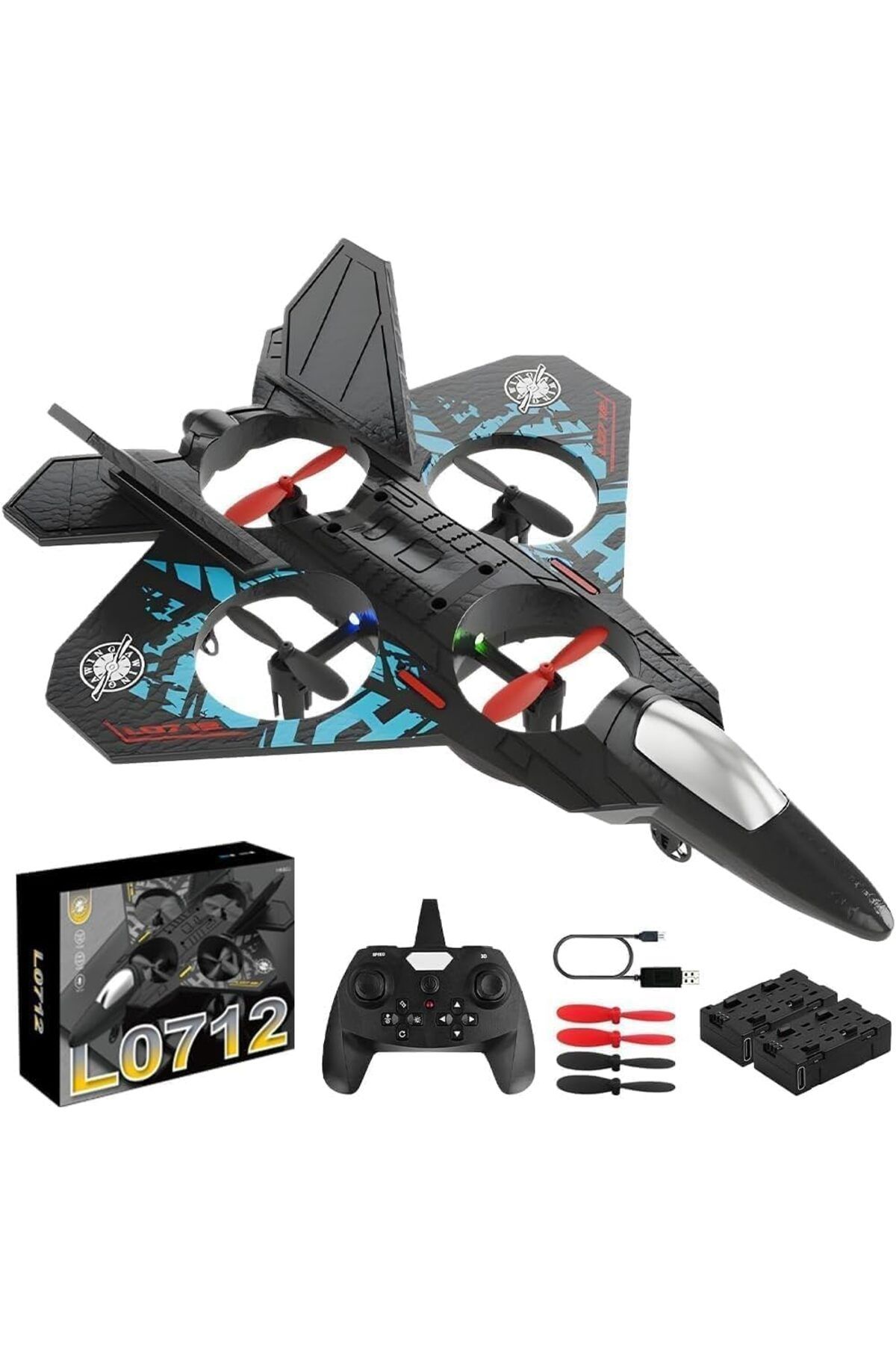Türkiye-RC Aeroplane – 2.4 GHz Remote Control – 6‑Axis Gyroscope, EPP Foam Durability, Hover Mode, 360 1