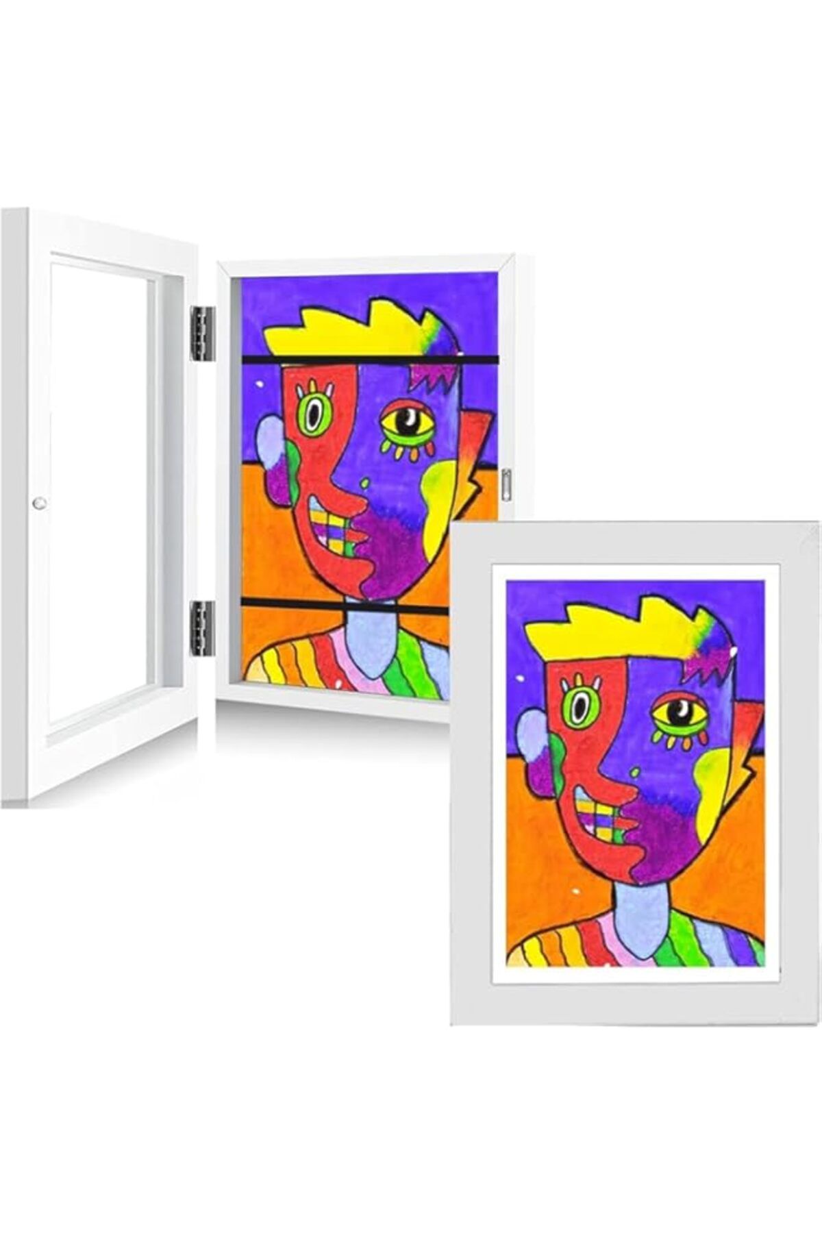 Generic-AOFGLING Set of 2 Children's Art Frames - A4 Opening Frames for Displaying and Storing Artwork, Ide 1