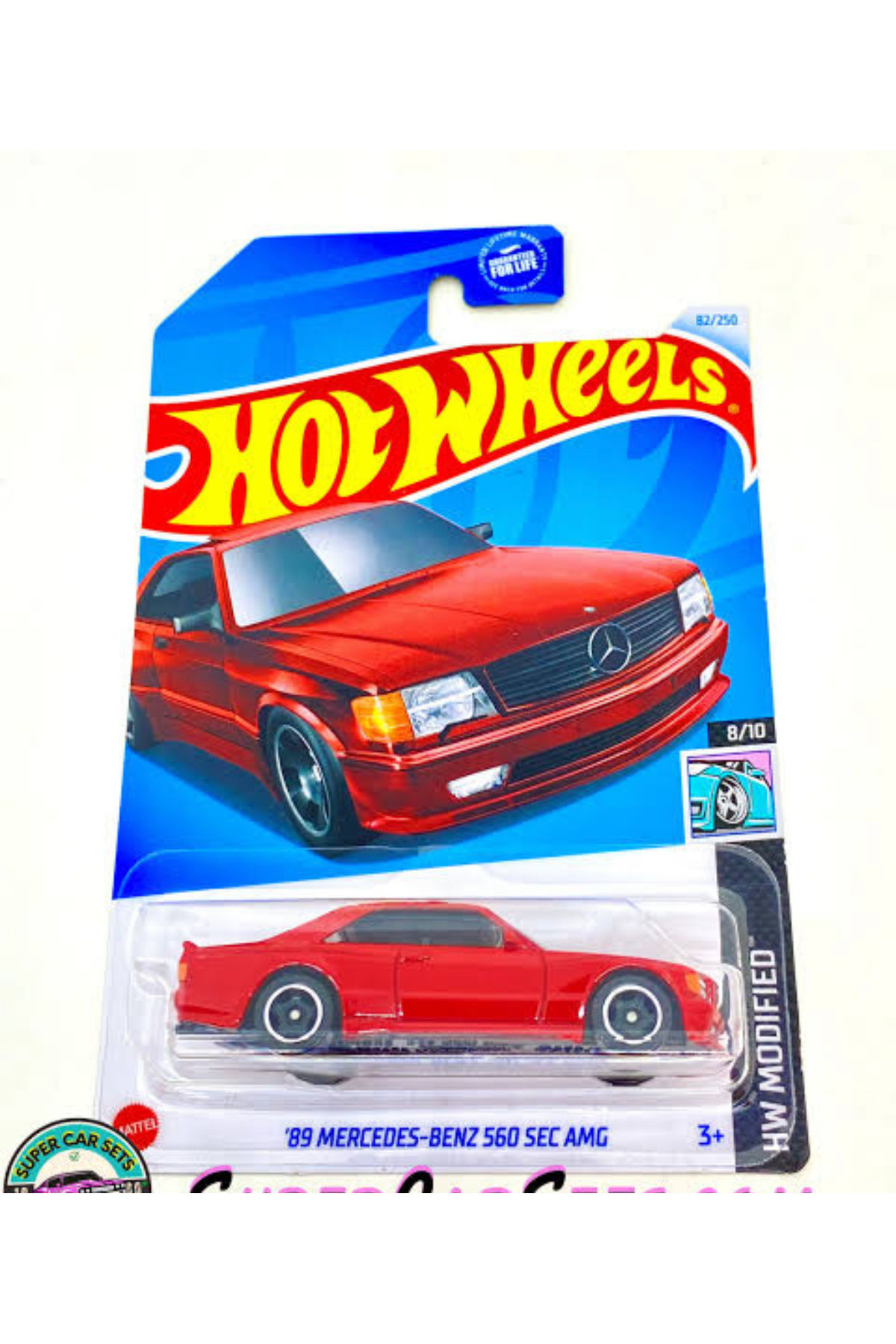 HOT WHEELS 89 Mercedes Benz 560 Sec Amg (kırmızı)- Uzun Kart