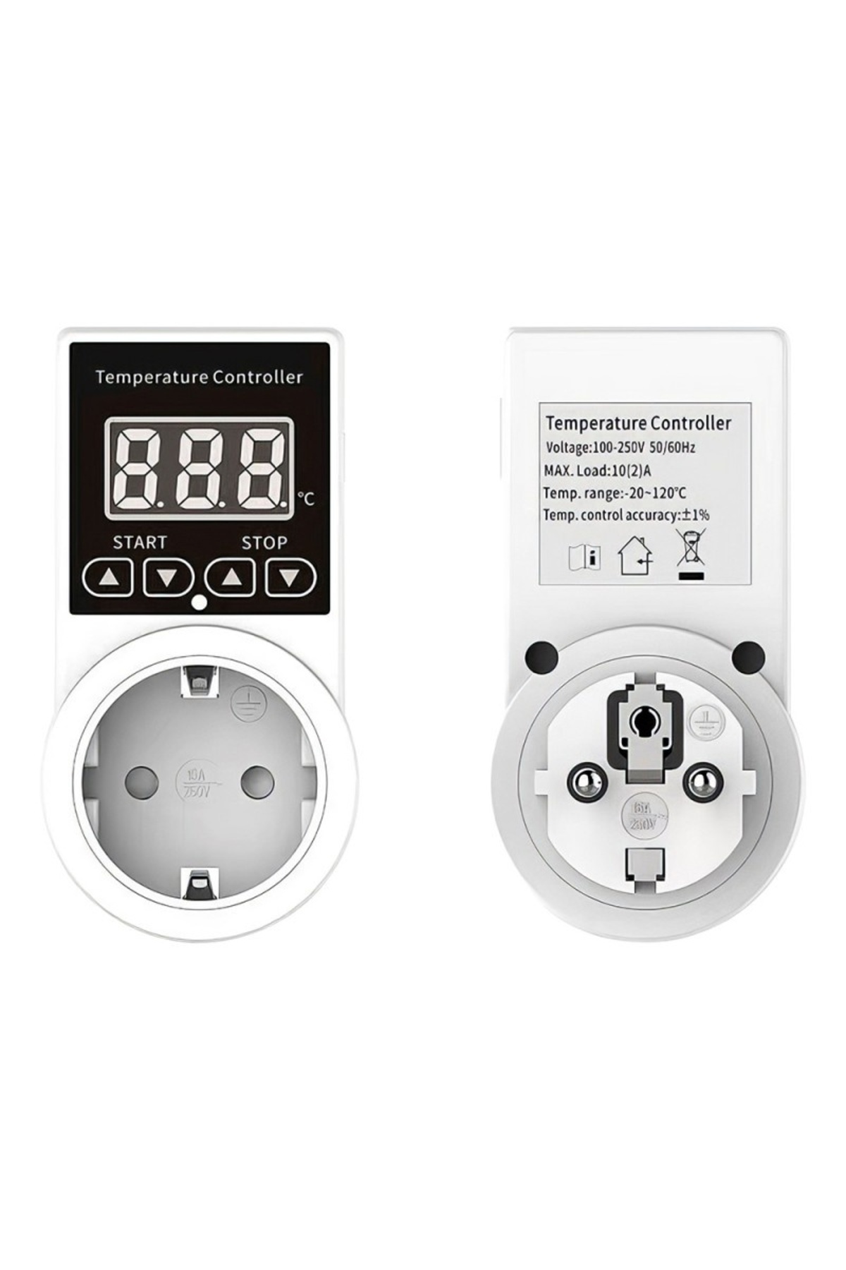 TECHSTAR-® Programmable Socket, Digital Timer, 240V, 10A, Time/Temperature, Thermostat, Temperature 3