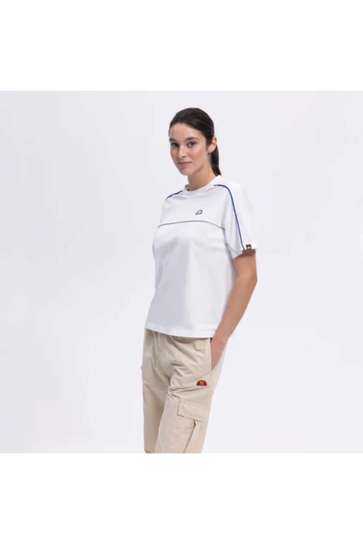 Ellesse Oversıze Kadın Kırık Beyaz Tişört EF389-OF görsel 5