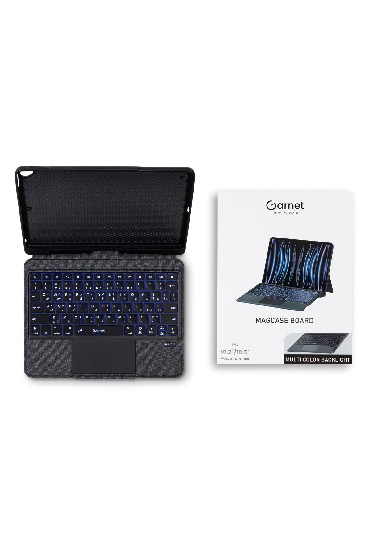 Garnet-MAGCASE BOARD Wireless Keyboard with Built-in Mouse and Backlit Keyboard for iPad 10.9/11 & 2024" Air 11 2