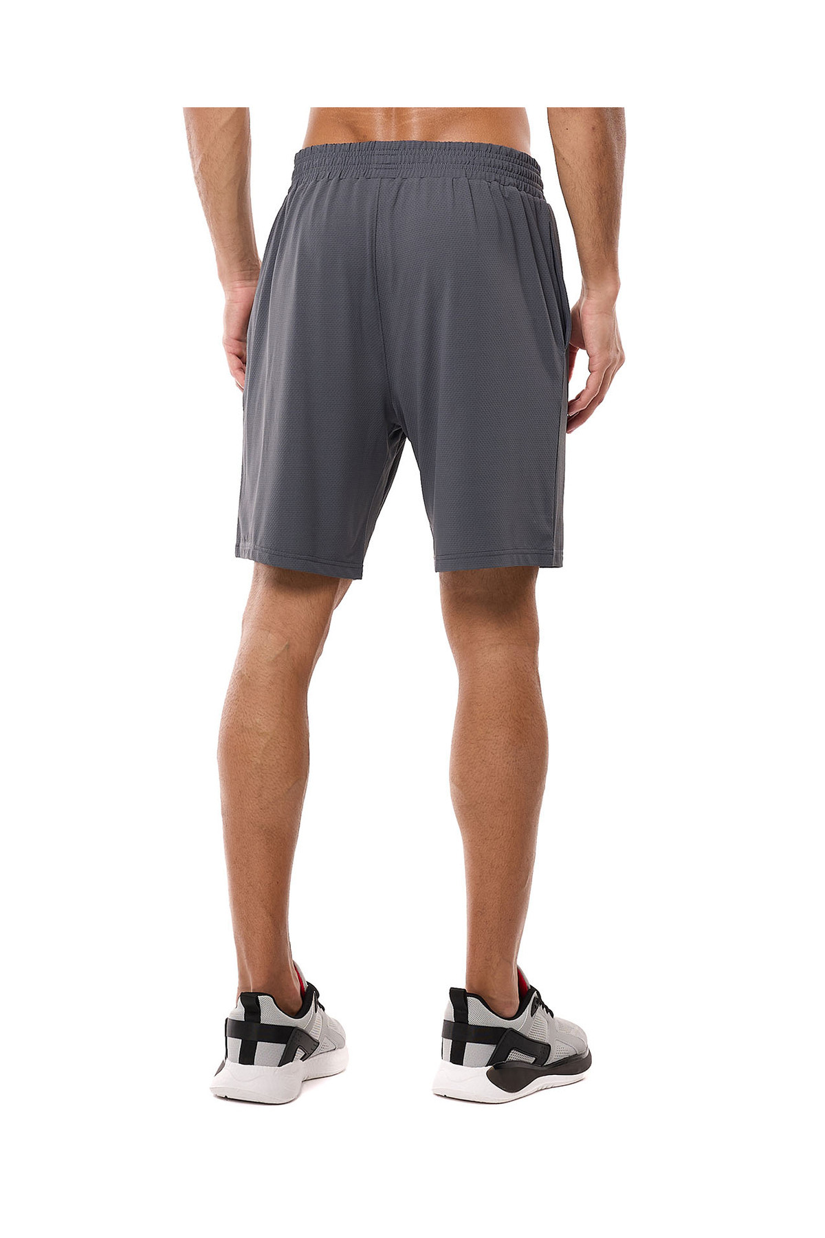R&B-Solid Active Shorts with Drawstring Waist 4