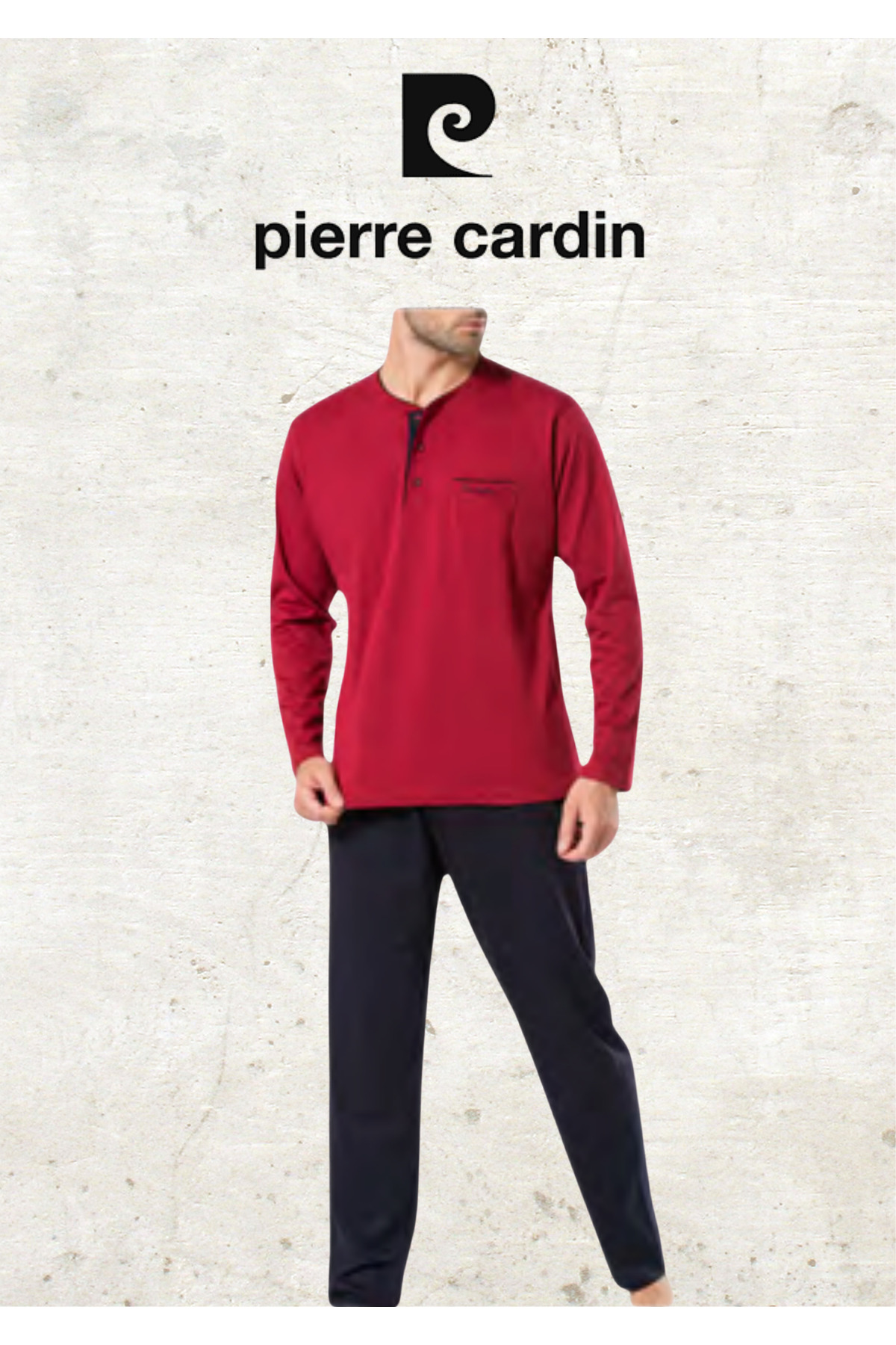 ست پیژامه و لباس خواب مردانه راسته فاق نرمال آستین بلند | پیر کاردین Pierre Cardin OL.PC.5560.291 - تصویر 5