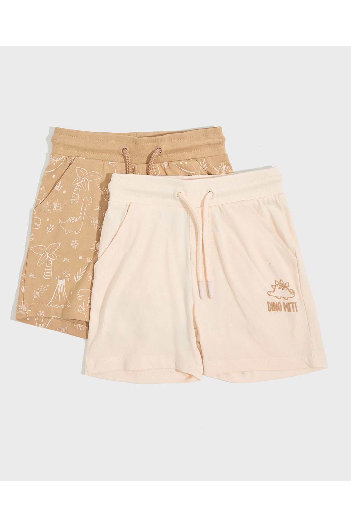 R&B-Pack of 2 Printed Shorts with Drawstring Waist 1