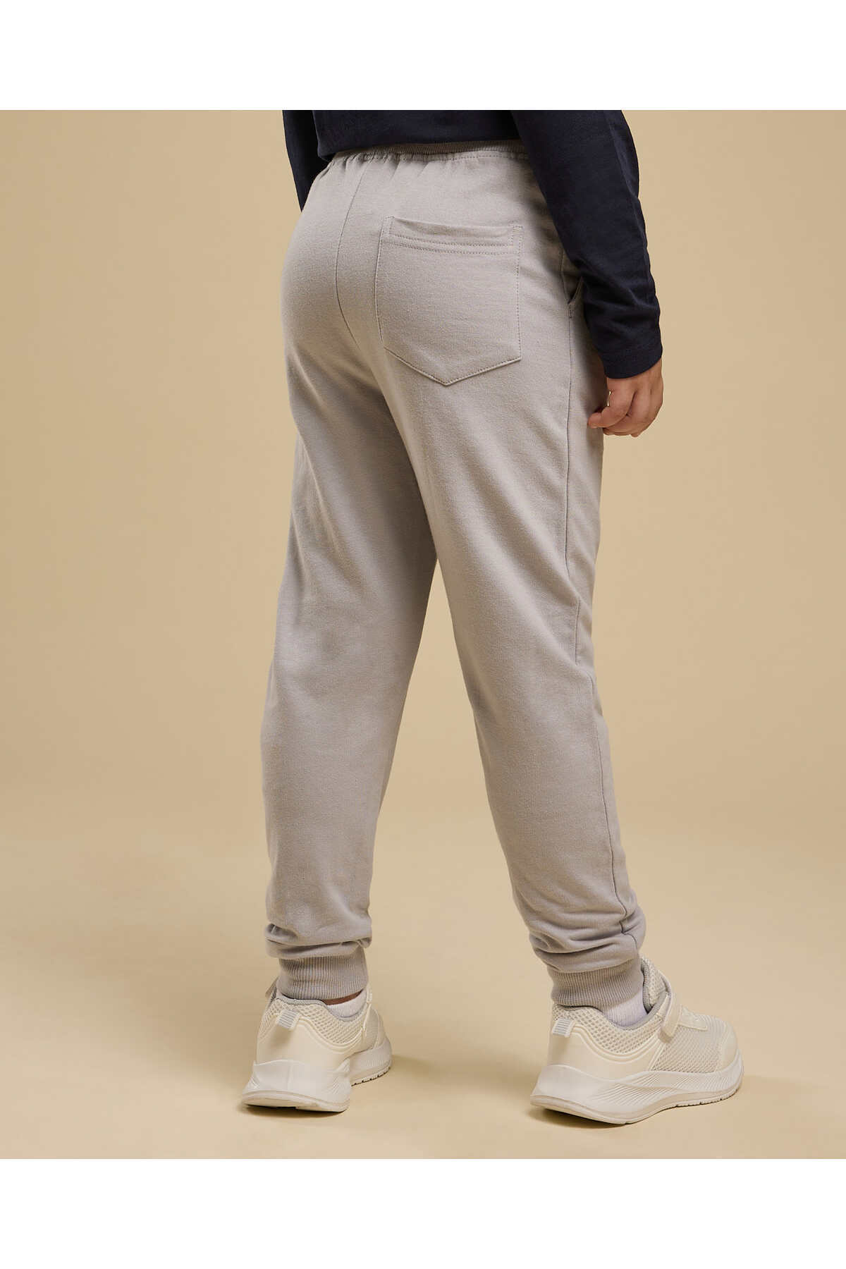 R&B-Solid Joggers with Drawstring Waist 4