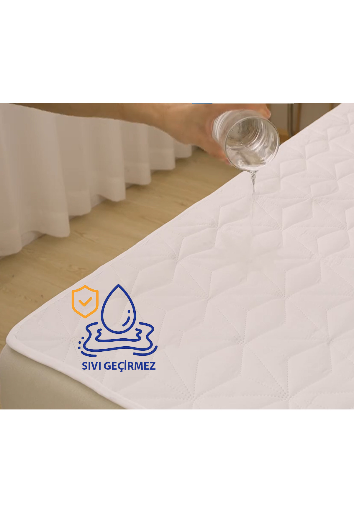 HRN Textile Köşe Lastikli Kapitone Pamuklu Su Geçirmez Yatak Koruyucu Alez – Tek / Çift Kişilik, Bebek & Çocuk fotoğrafı 3 (önizleme)