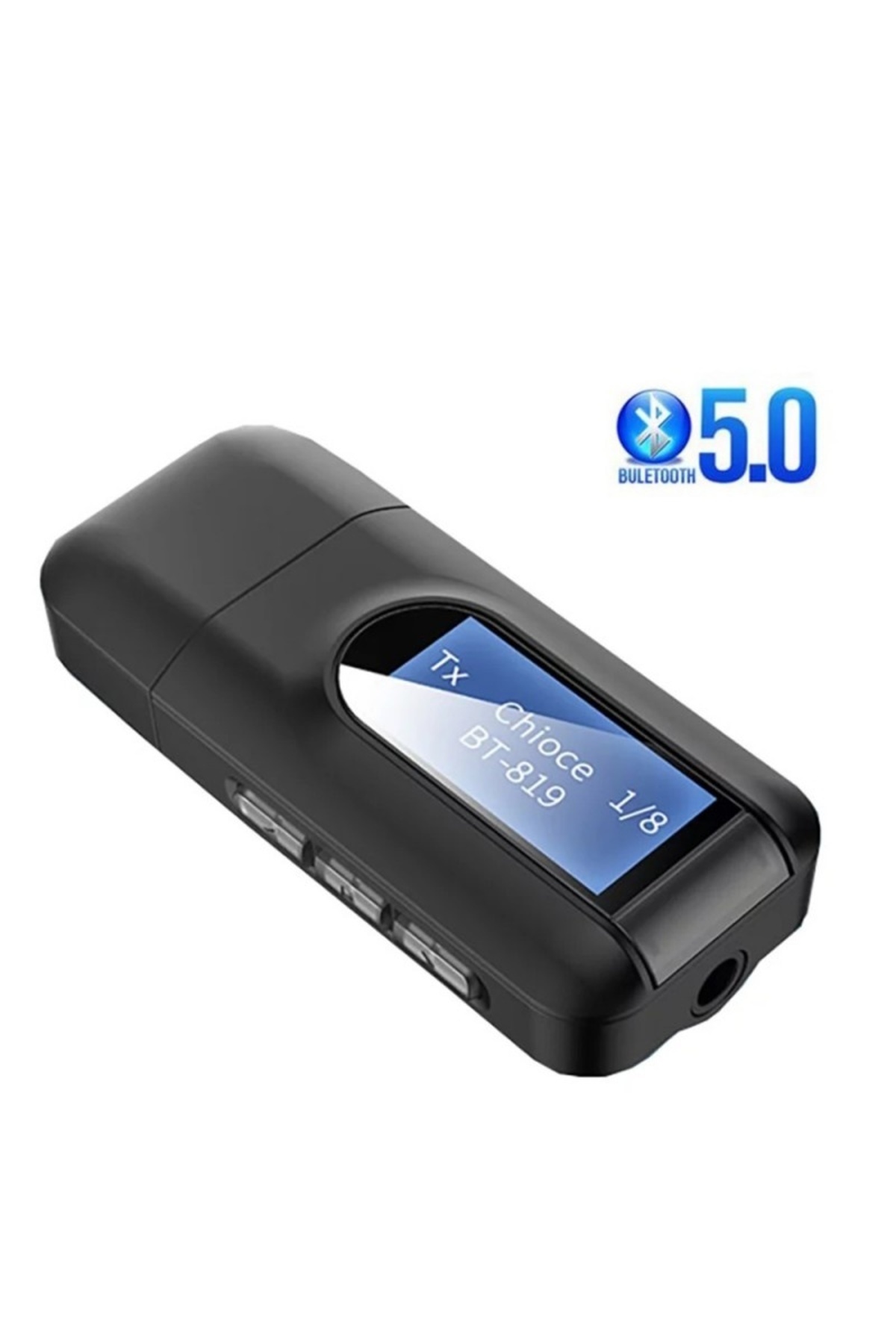 TECHSTAR-® OT07 2 in 1 Audio Transmitter Receiver, Bluetooth 5.0, LCD Display, USB Port, AUX 3.5 mm, 7