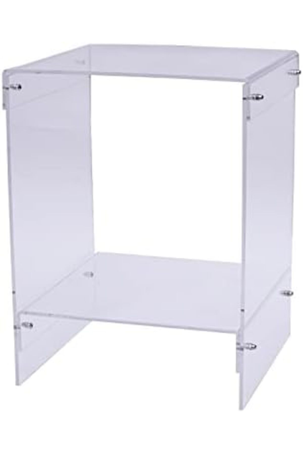 Slasa-Acrylic 2-Layer Table Cart by - Transparent Side Table for Salons, Spas, and Home Use 6