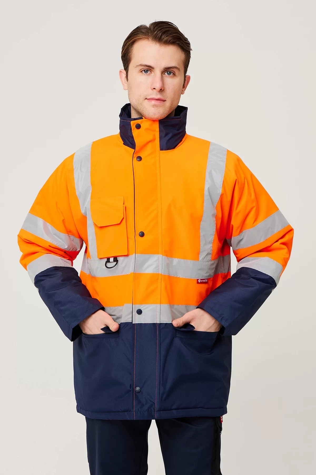 Kışlık İş Güvenliği Parkası Neon EN ISO 13688 20471 343 Linum