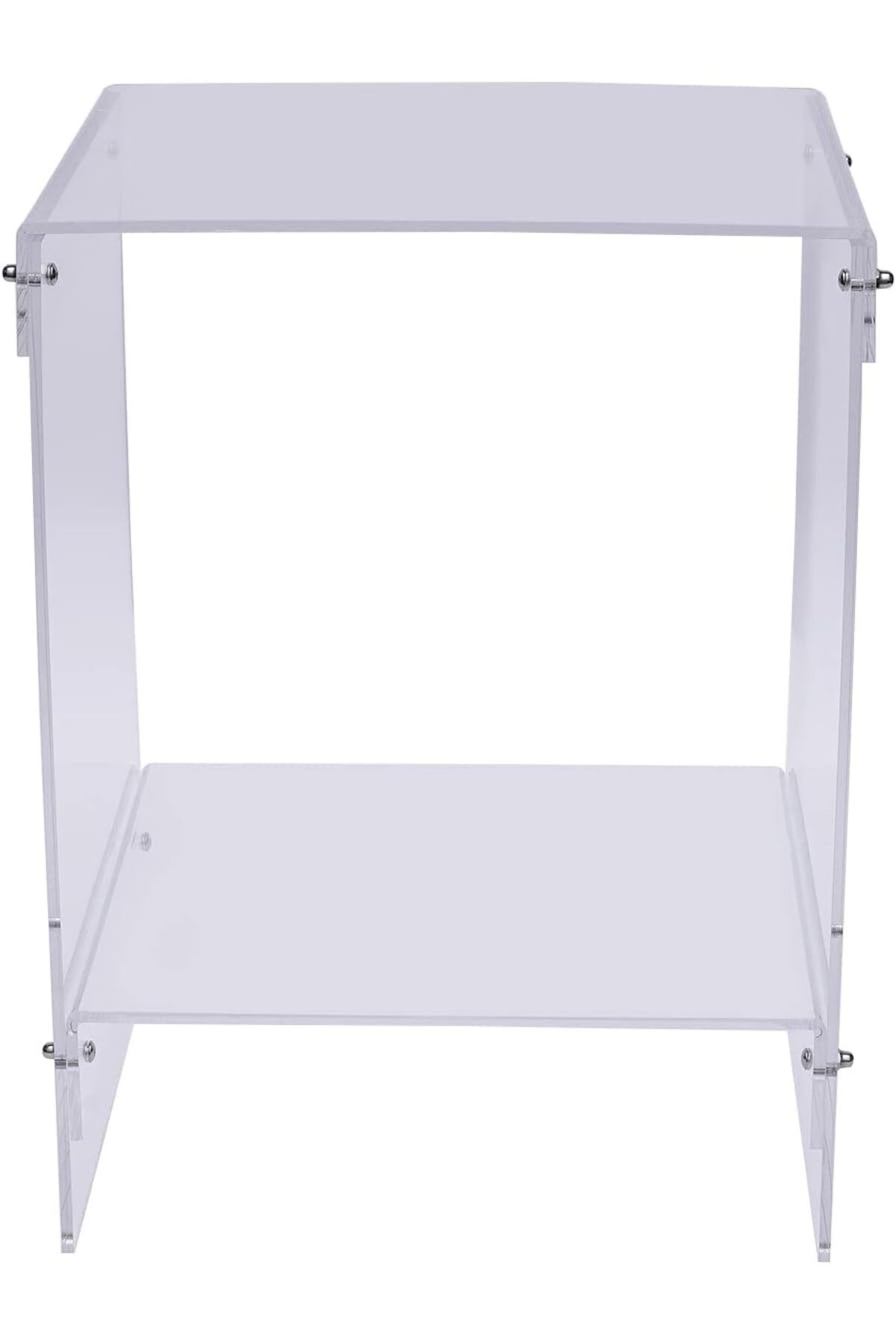 Slasa-Acrylic 2-Layer Table Cart by - Transparent Side Table for Salons, Spas, and Home Use 7