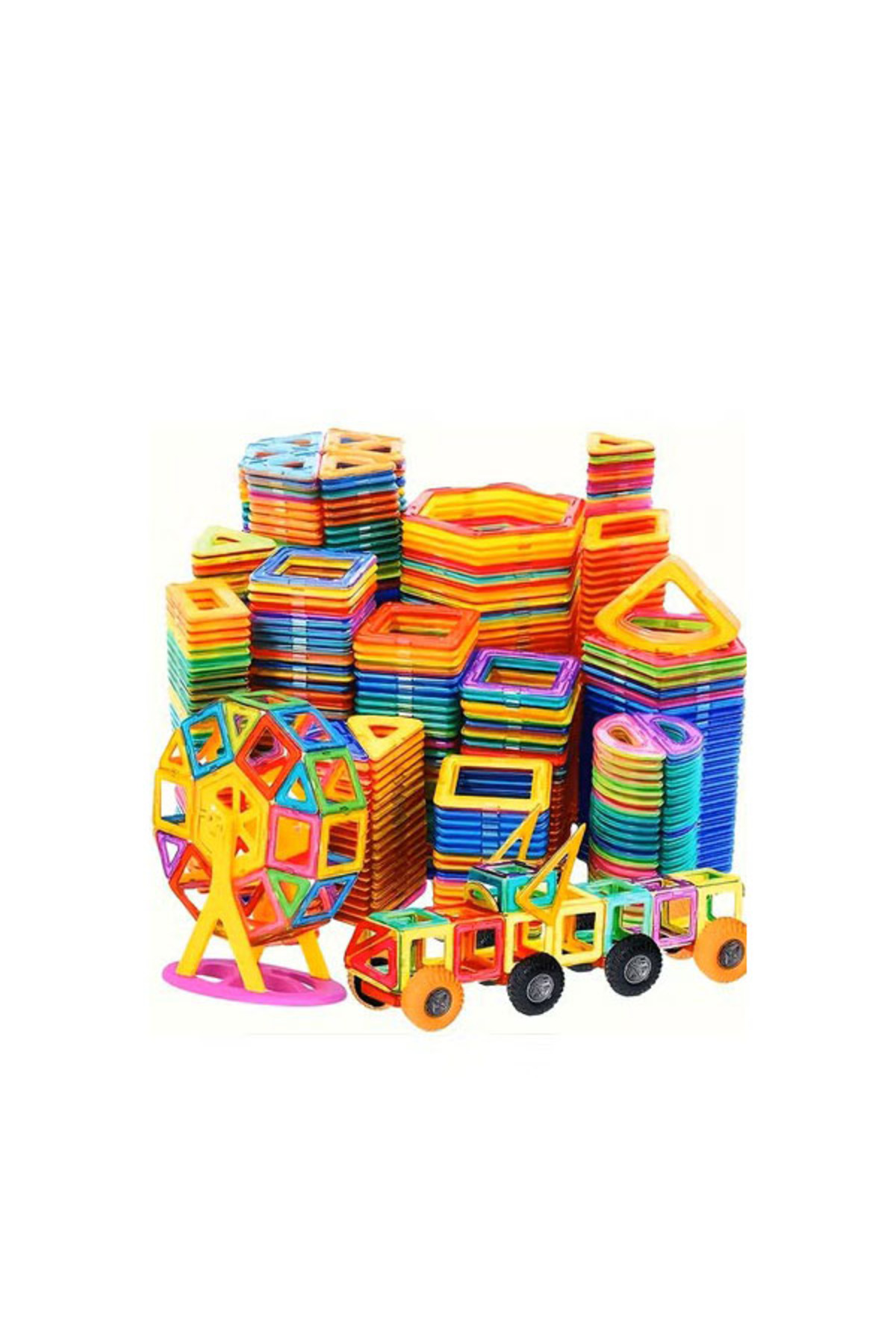 مجموعه ۱۳۹ تکه بلوک‌های مغناطیسی – کیت خلاقانه DIY STEM برای کودکان