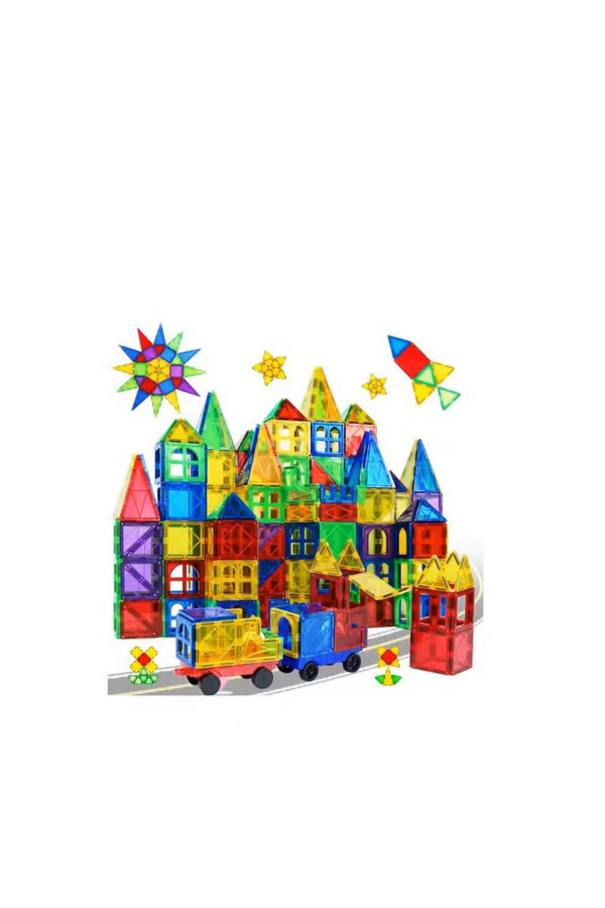 مجموعه ۱۳۹ تکه بلوک‌های مغناطیسی – کیت خلاقانه DIY STEM برای کودکان