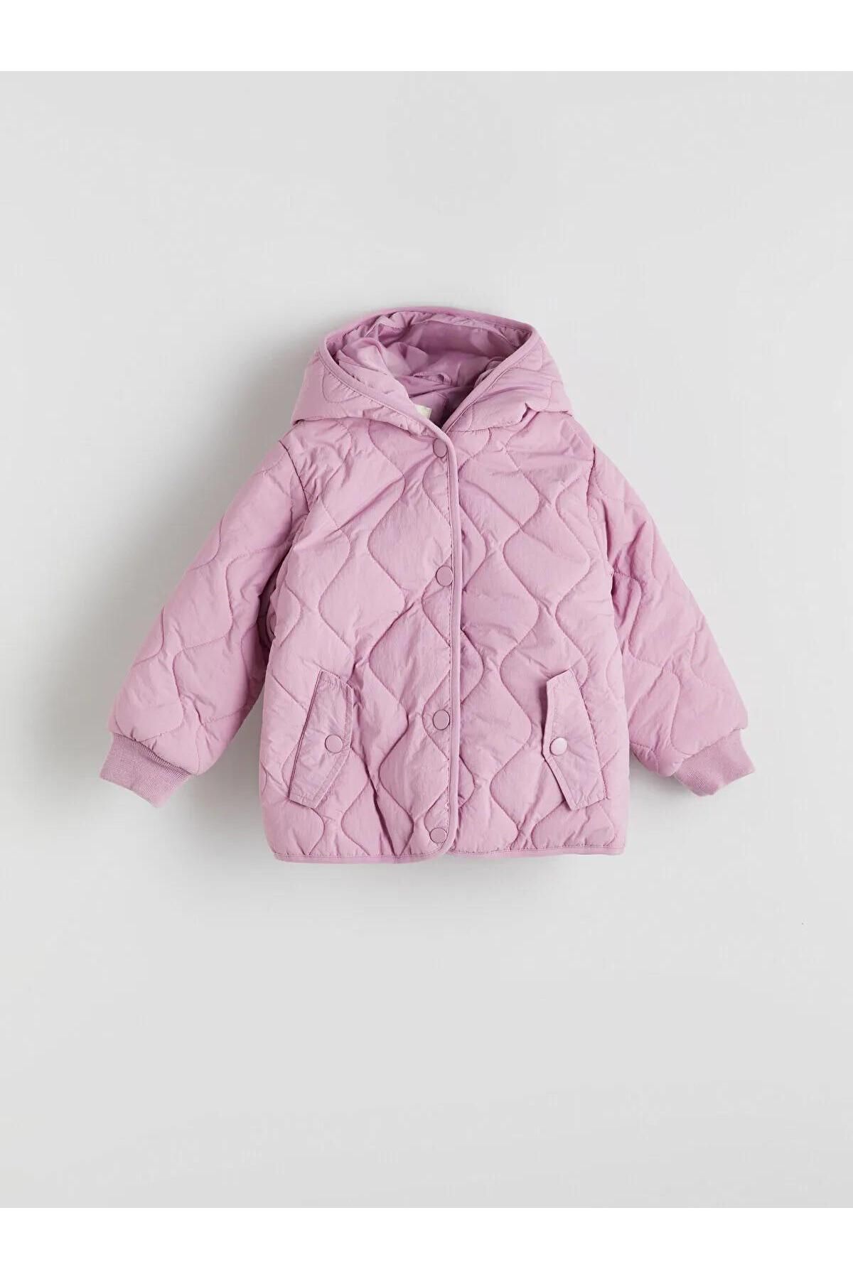 LC Waikiki-Lcw Hooded Quilted Patterned Girl's Coat (W5) 1