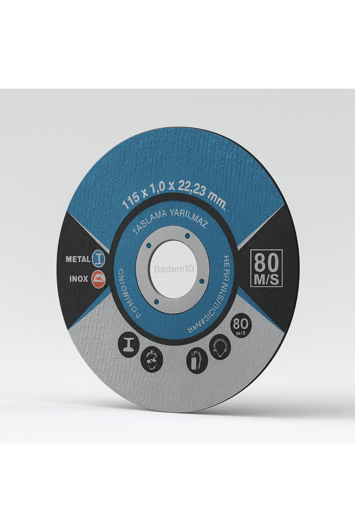 Badem10 Kesme Diski 115x1,0x22,23 Mm İnce Metal Kesici Taş Disk Spiral Demir Kesici Disk