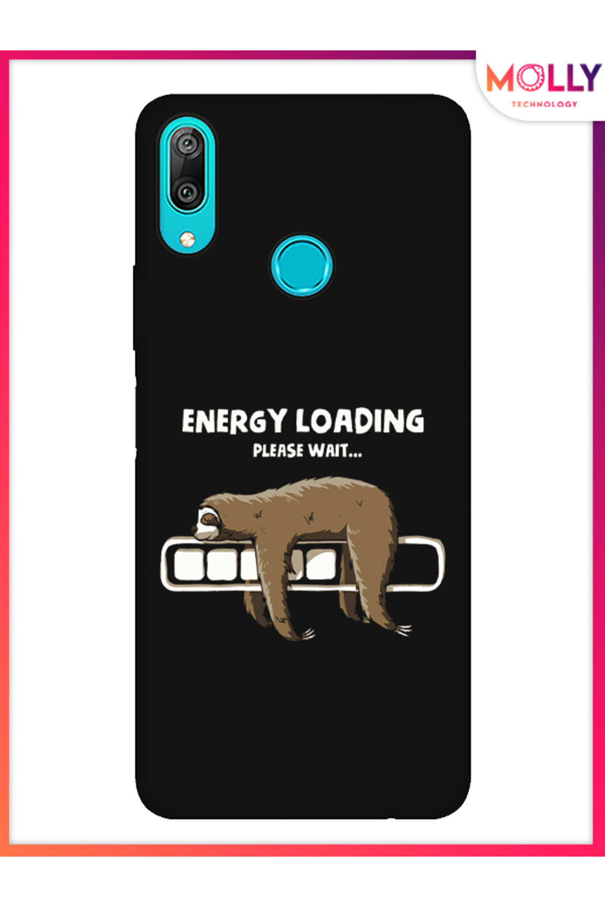 Molly-Black Nap Mod Pattern Silicone Case for Huawei Y7 2019 1