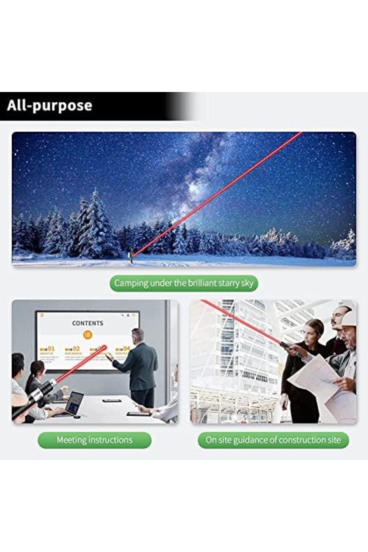 Generic-High Power Red Laser Pointer Pen, Tactical Rechargeable Pointer, Interactive Cat Laser Toy with USB 6