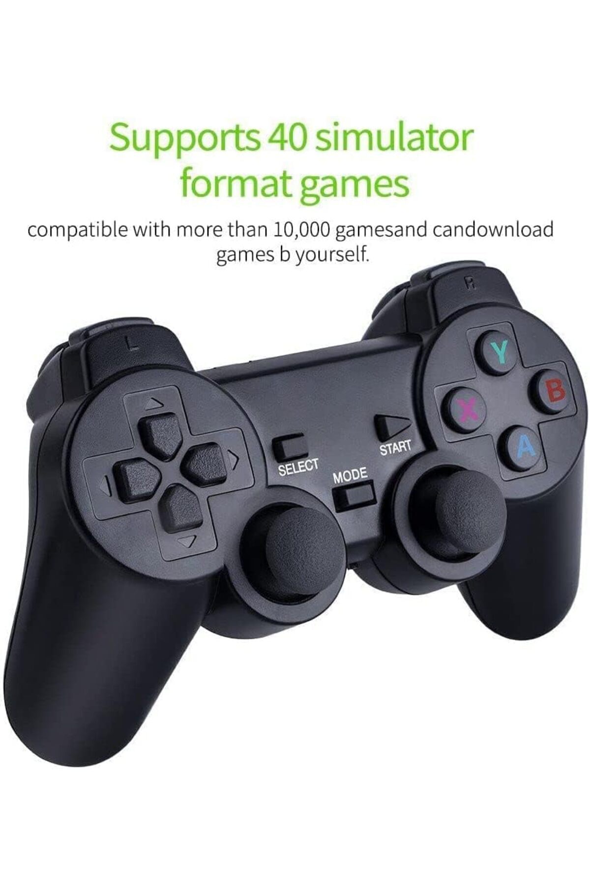 Generic-Classic M8 Game Stick 4K Game Console with Two 2.4G Wireless Gamepads Dual Players HDMI Output Built 6