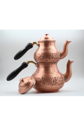 Sabit Bakırcılık Özel El İşlemesi Bakır Çaydanlık küçük boy